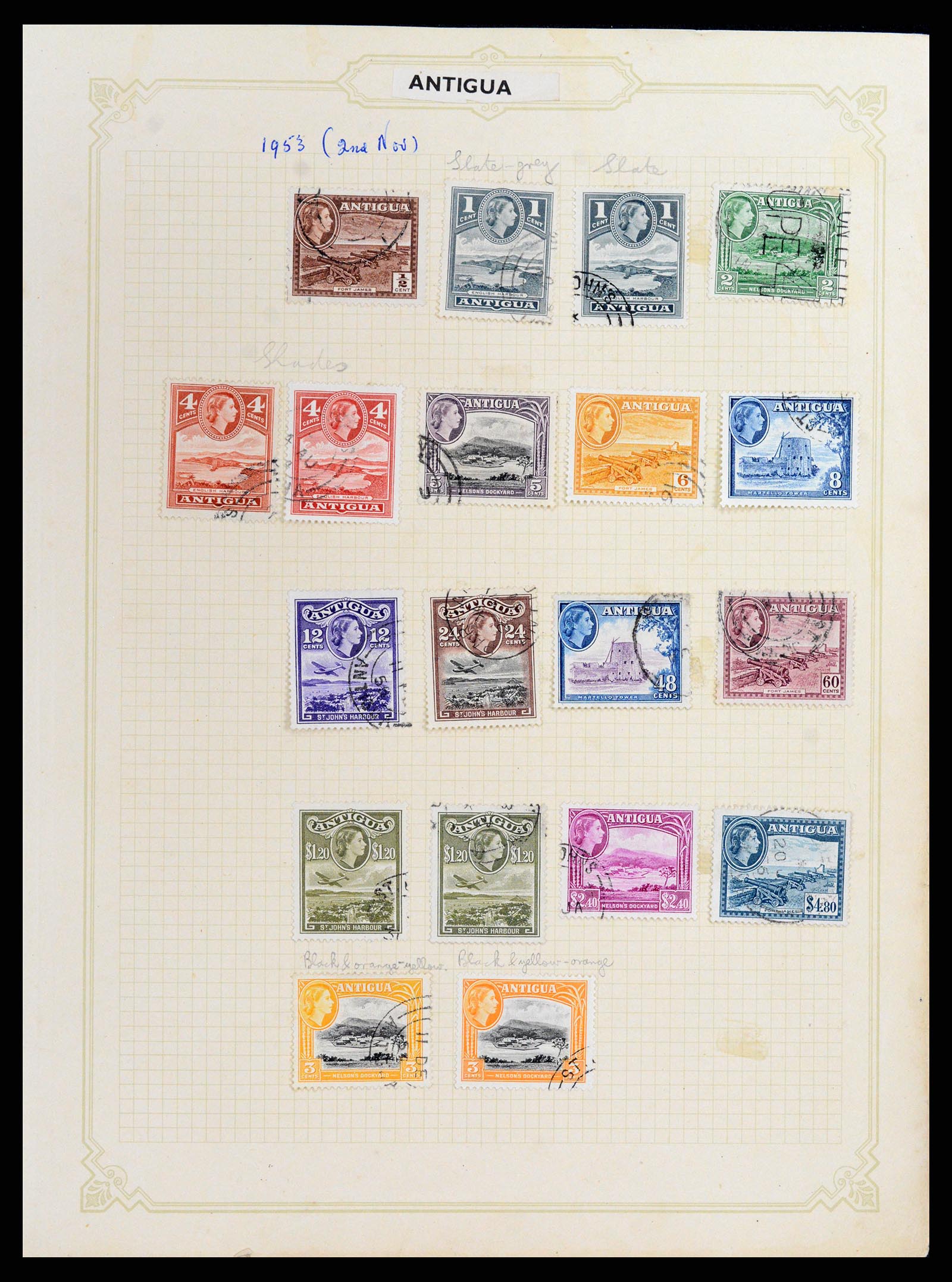 37886 007 - Postzegelverzameling 37886 Antigua 1937-1970.