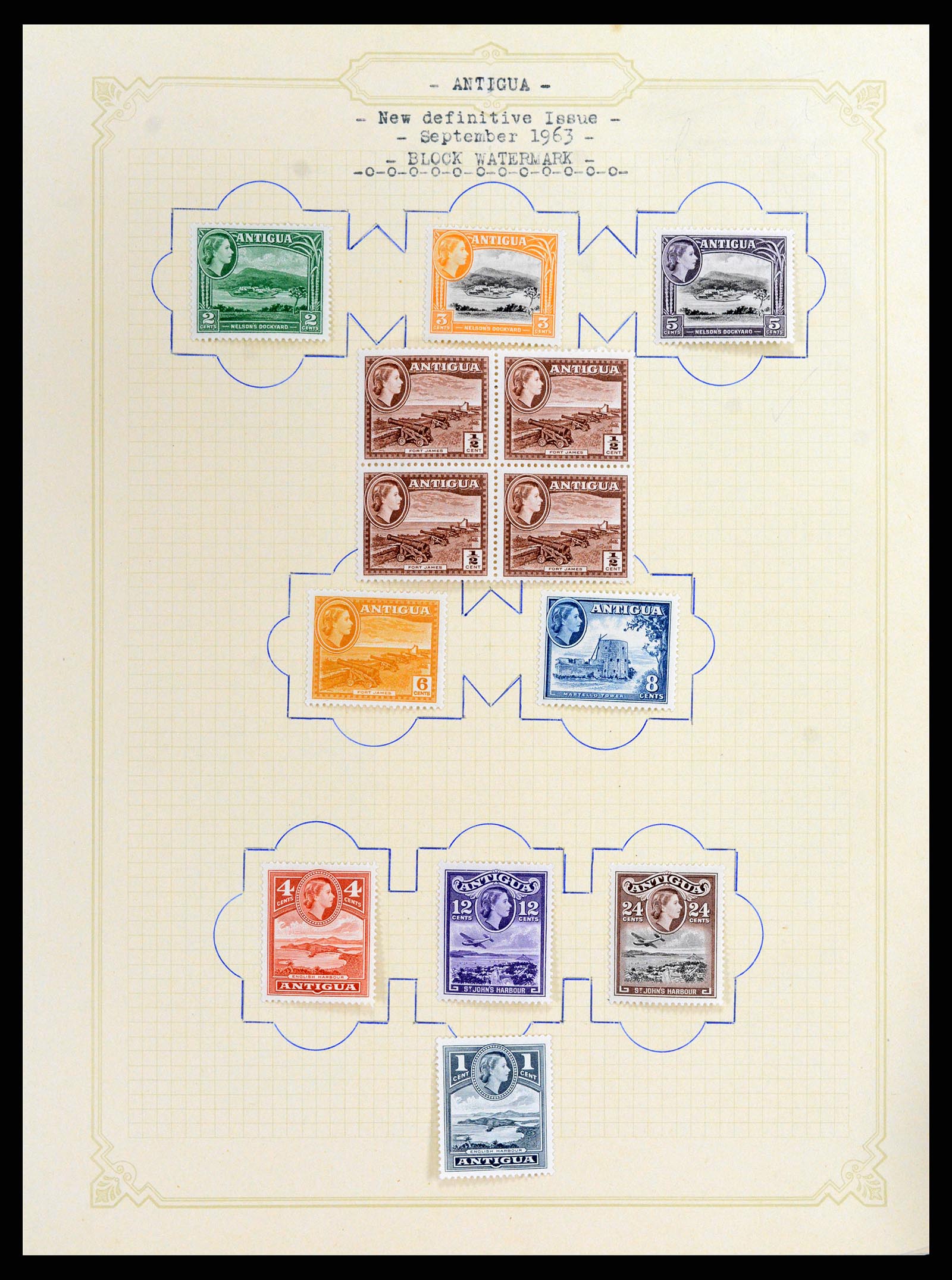 37886 016 - Postzegelverzameling 37886 Antigua 1937-1970.
