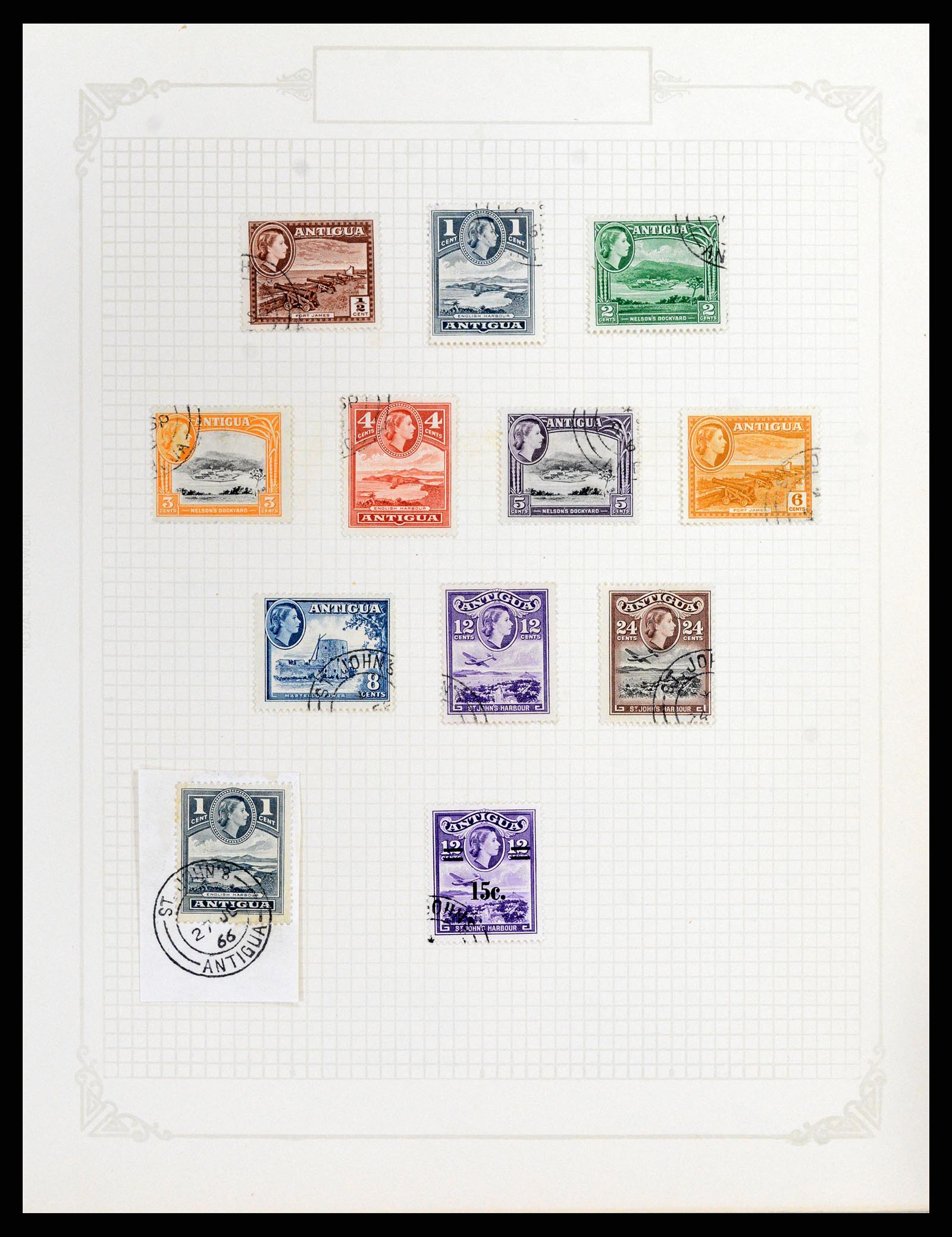 37886 029 - Stamp Collection 37886 Antigua 1937-1970.