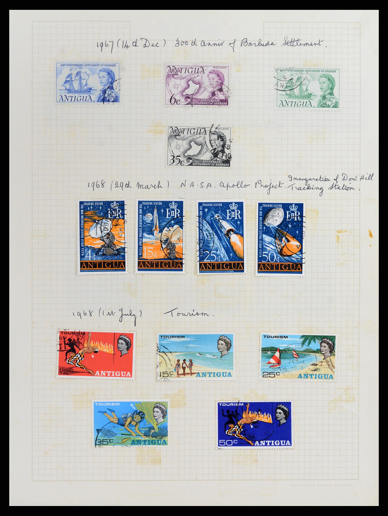 37886 035 - Stamp Collection 37886 Antigua 1937-1970.