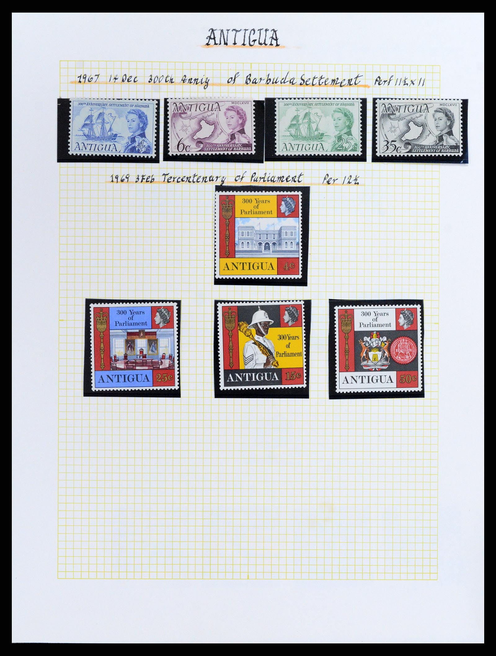 37886 036 - Stamp Collection 37886 Antigua 1937-1970.