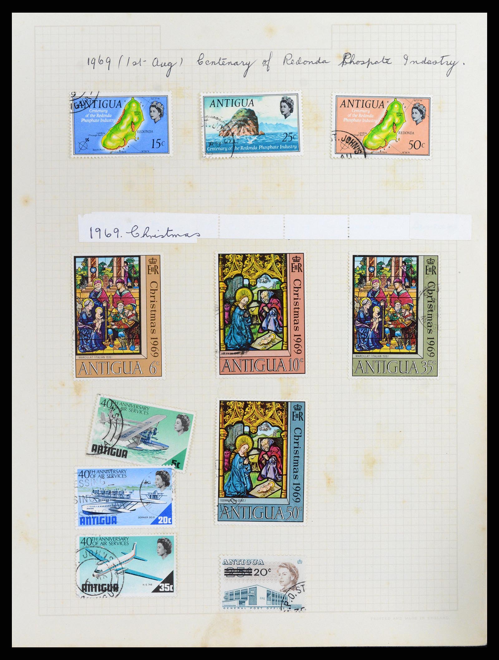 37886 039 - Stamp Collection 37886 Antigua 1937-1970.