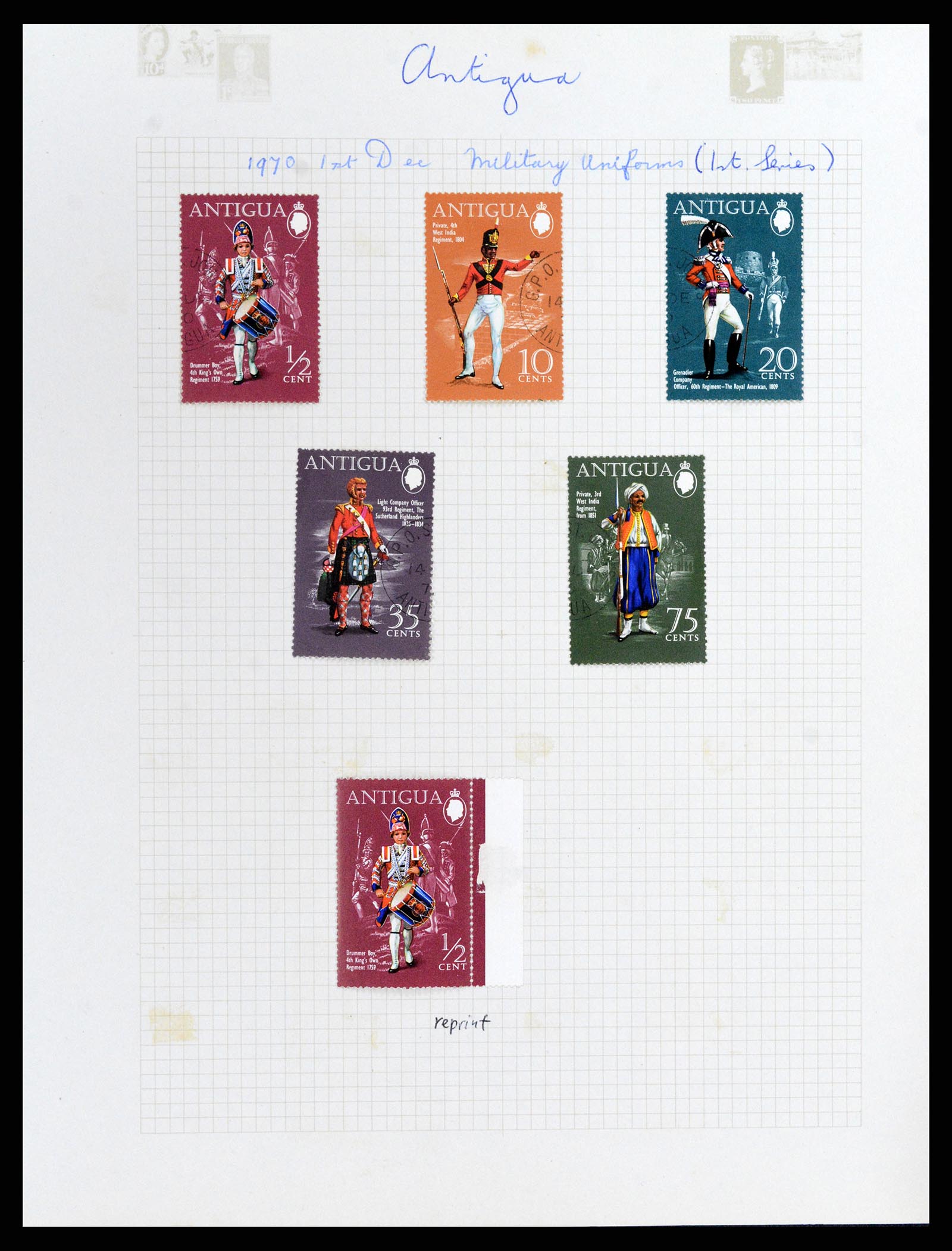 37886 042 - Postzegelverzameling 37886 Antigua 1937-1970.