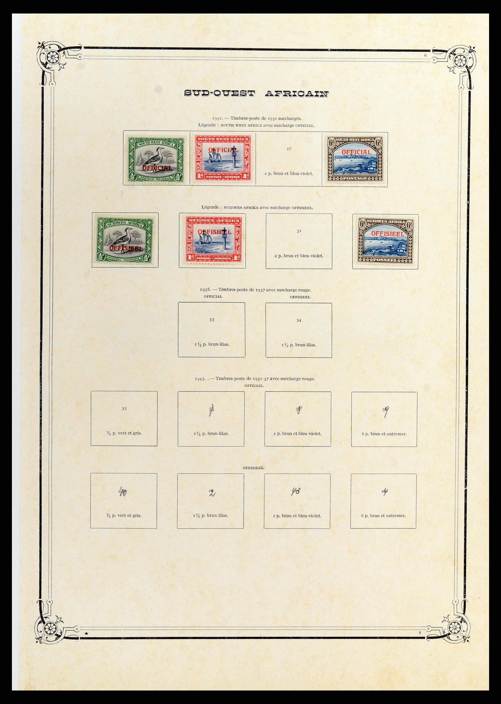 37891 089 - Stamp Collection 37891 South Africa and territories 1910-1980.