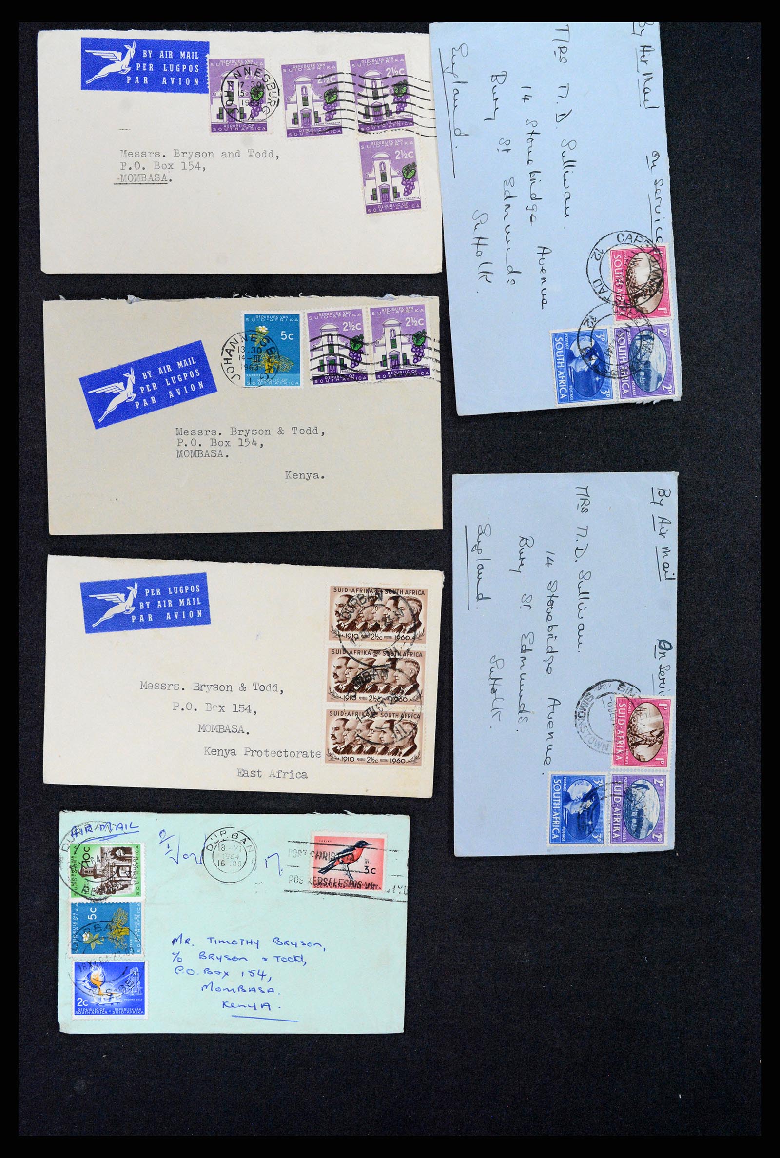 37893 007 - Postzegelverzameling 37893 Engelse koloniën brieven 1888-1960.