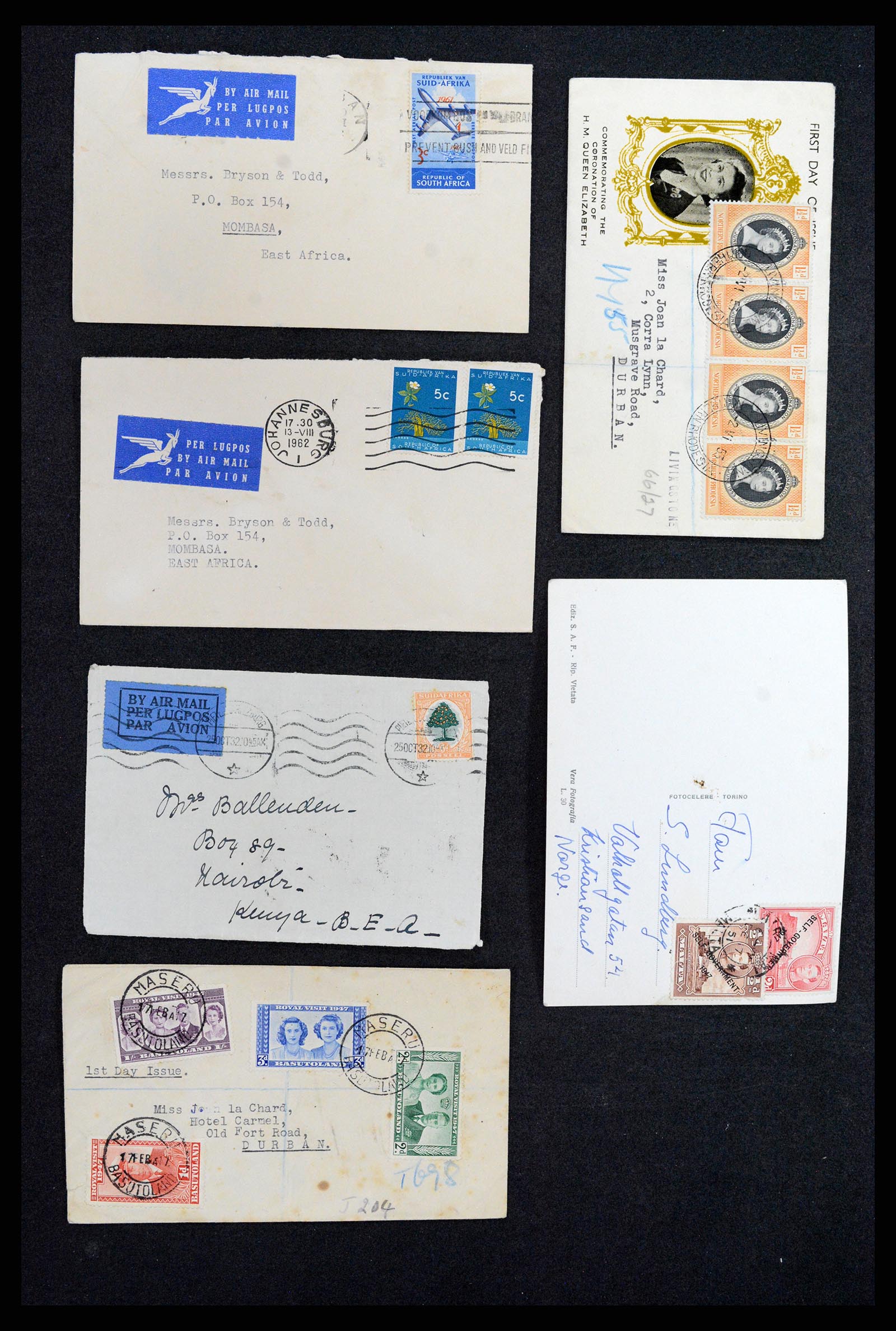 37893 008 - Postzegelverzameling 37893 Engelse koloniën brieven 1888-1960.