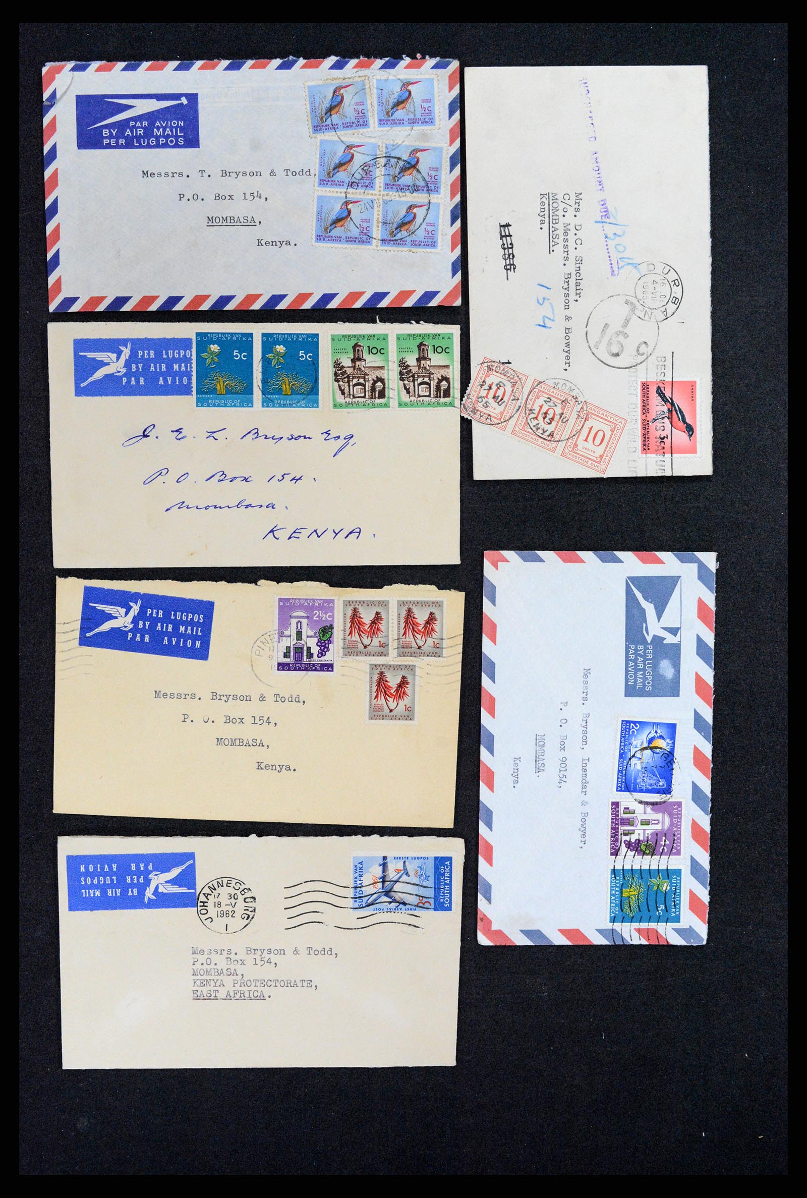 37893 011 - Postzegelverzameling 37893 Engelse koloniën brieven 1888-1960.