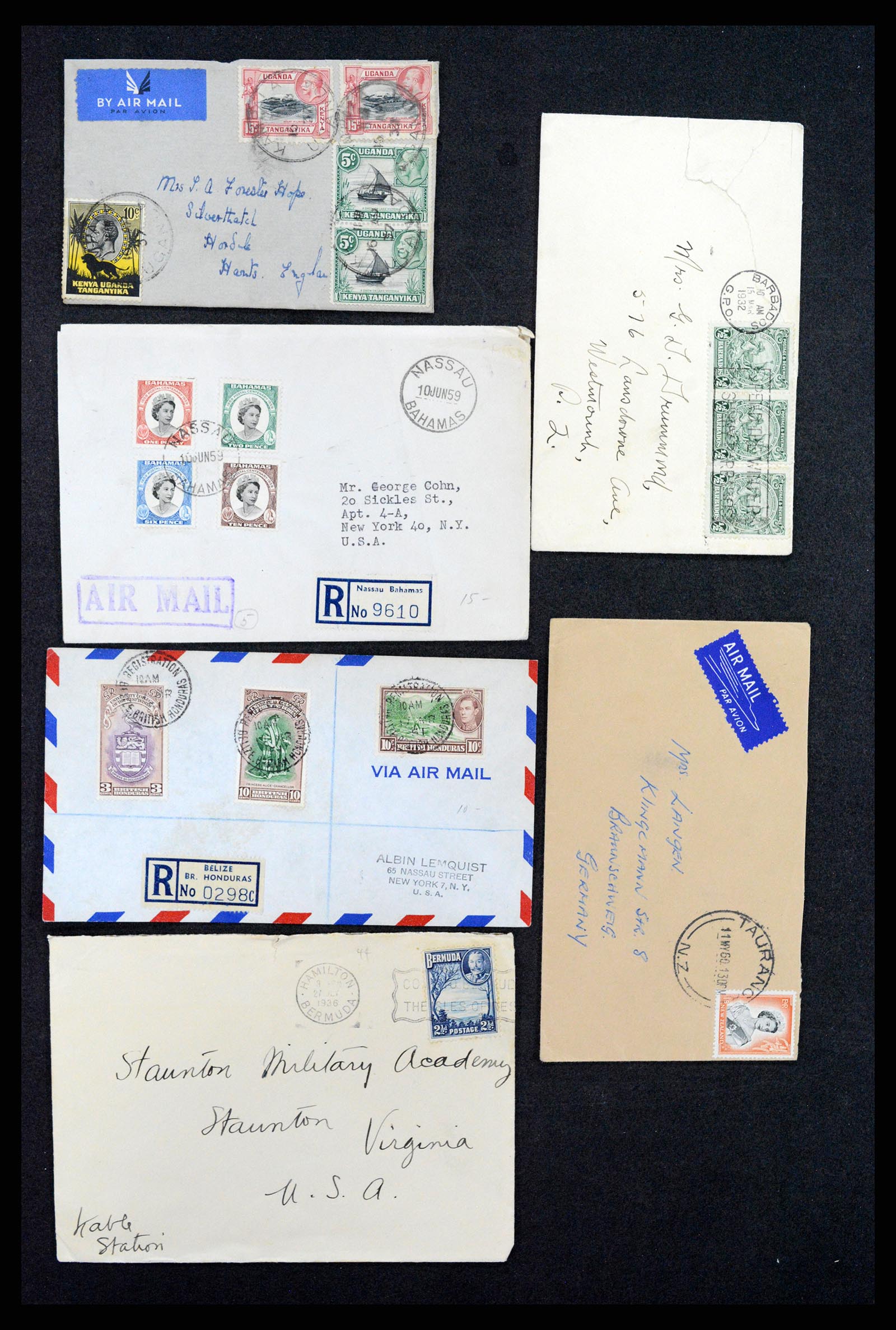 37893 017 - Postzegelverzameling 37893 Engelse koloniën brieven 1888-1960.