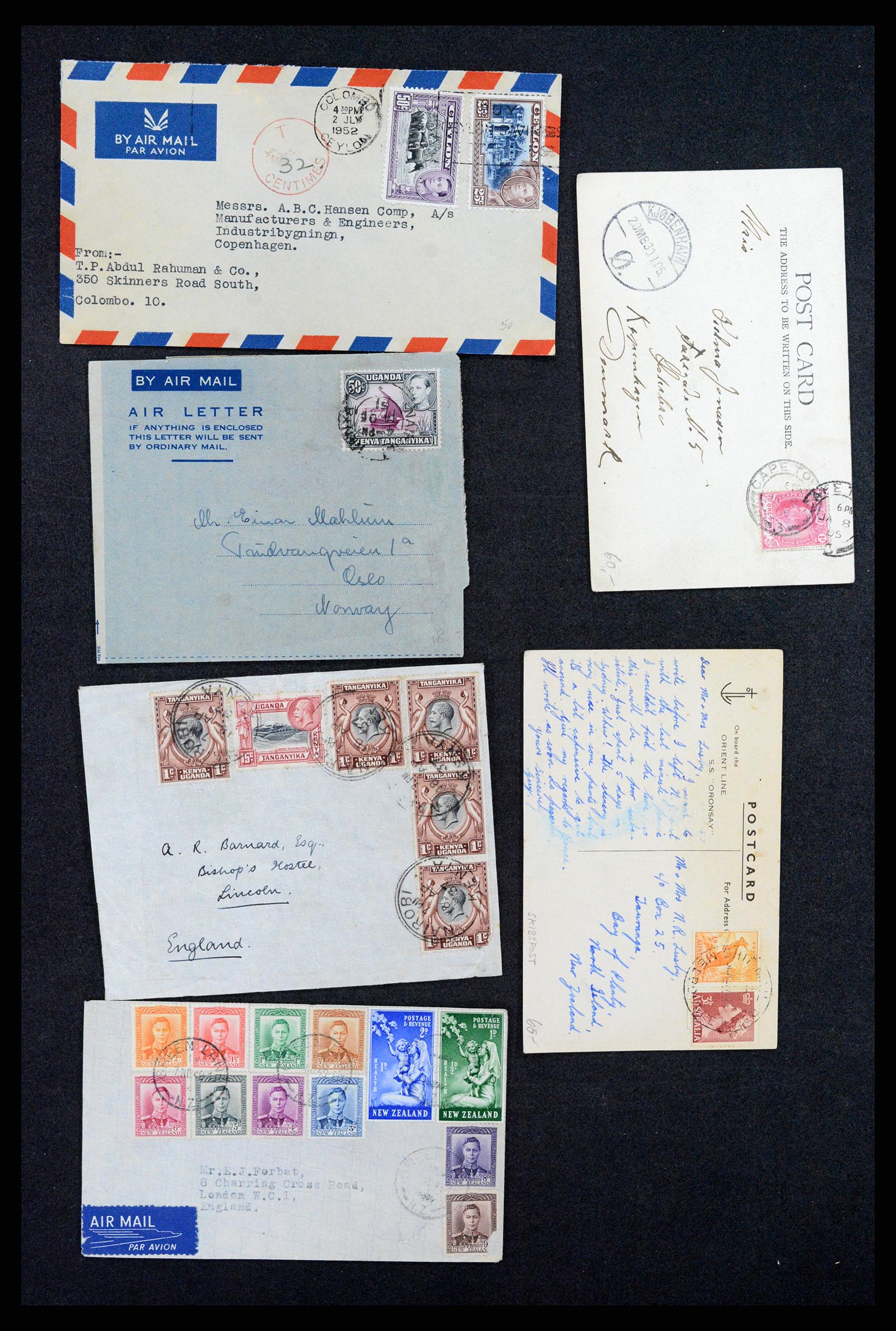 37893 019 - Postzegelverzameling 37893 Engelse koloniën brieven 1888-1960.