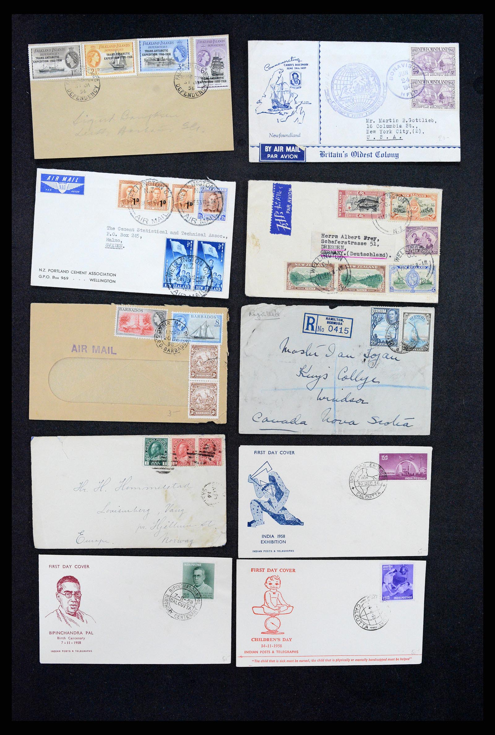 37893 020 - Postzegelverzameling 37893 Engelse koloniën brieven 1888-1960.