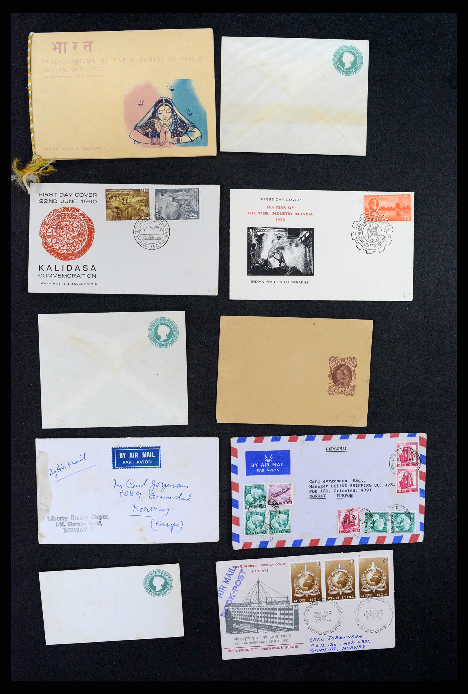 37893 021 - Postzegelverzameling 37893 Engelse koloniën brieven 1888-1960.