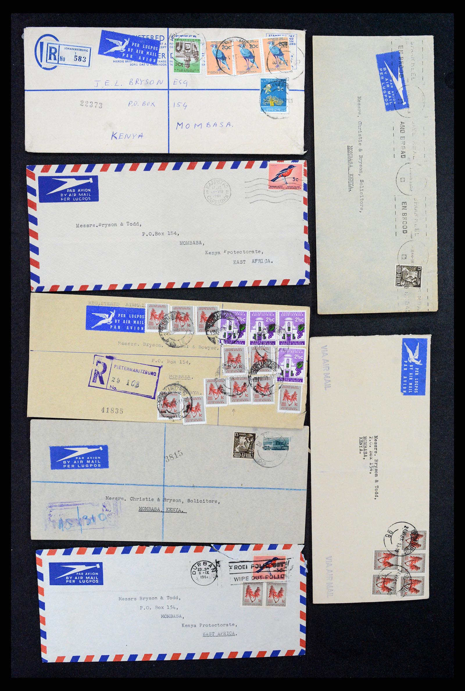 37893 024 - Postzegelverzameling 37893 Engelse koloniën brieven 1888-1960.