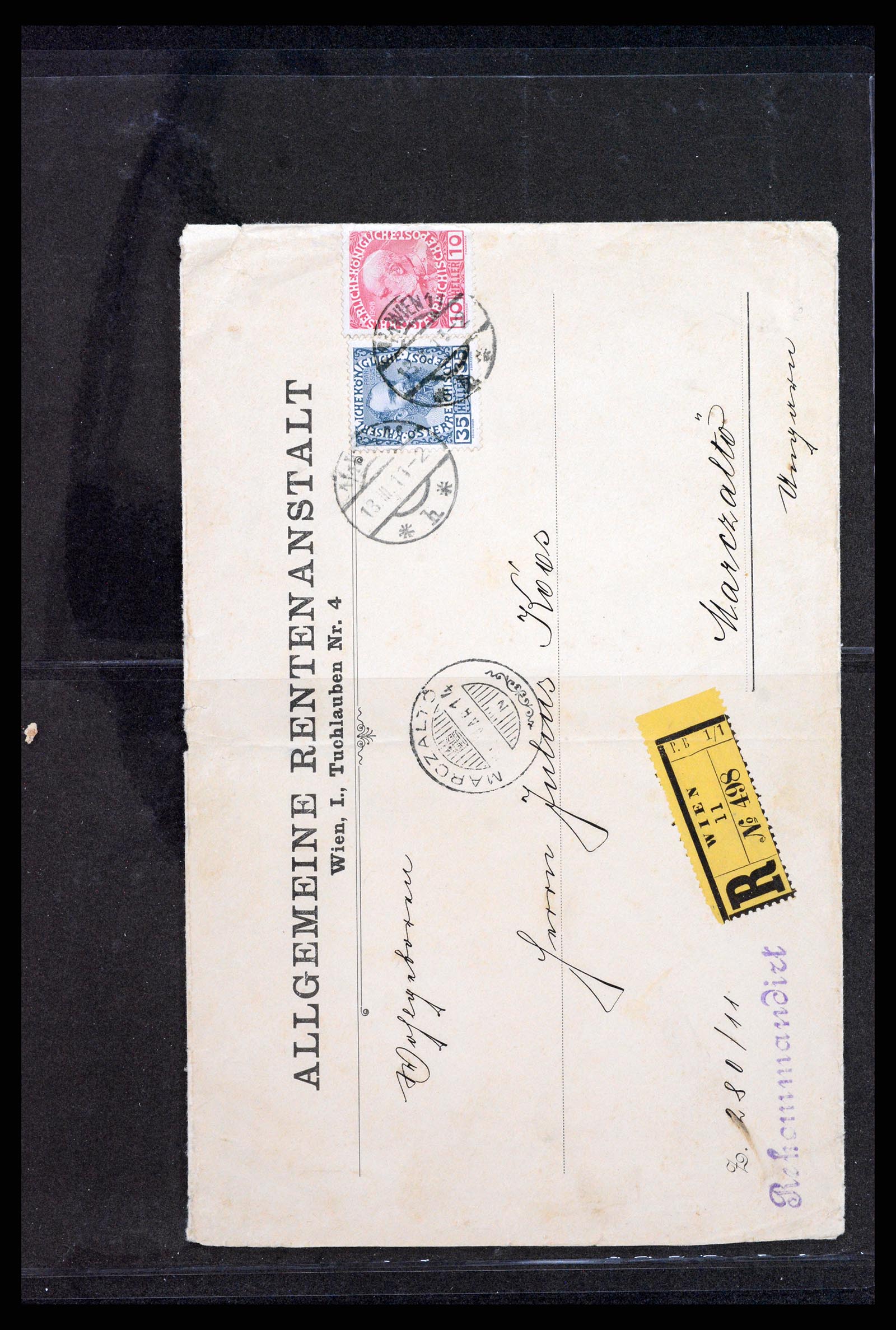 37894 003 - Postzegelverzameling 37894 Oostenrijk brieven 1896-1922.