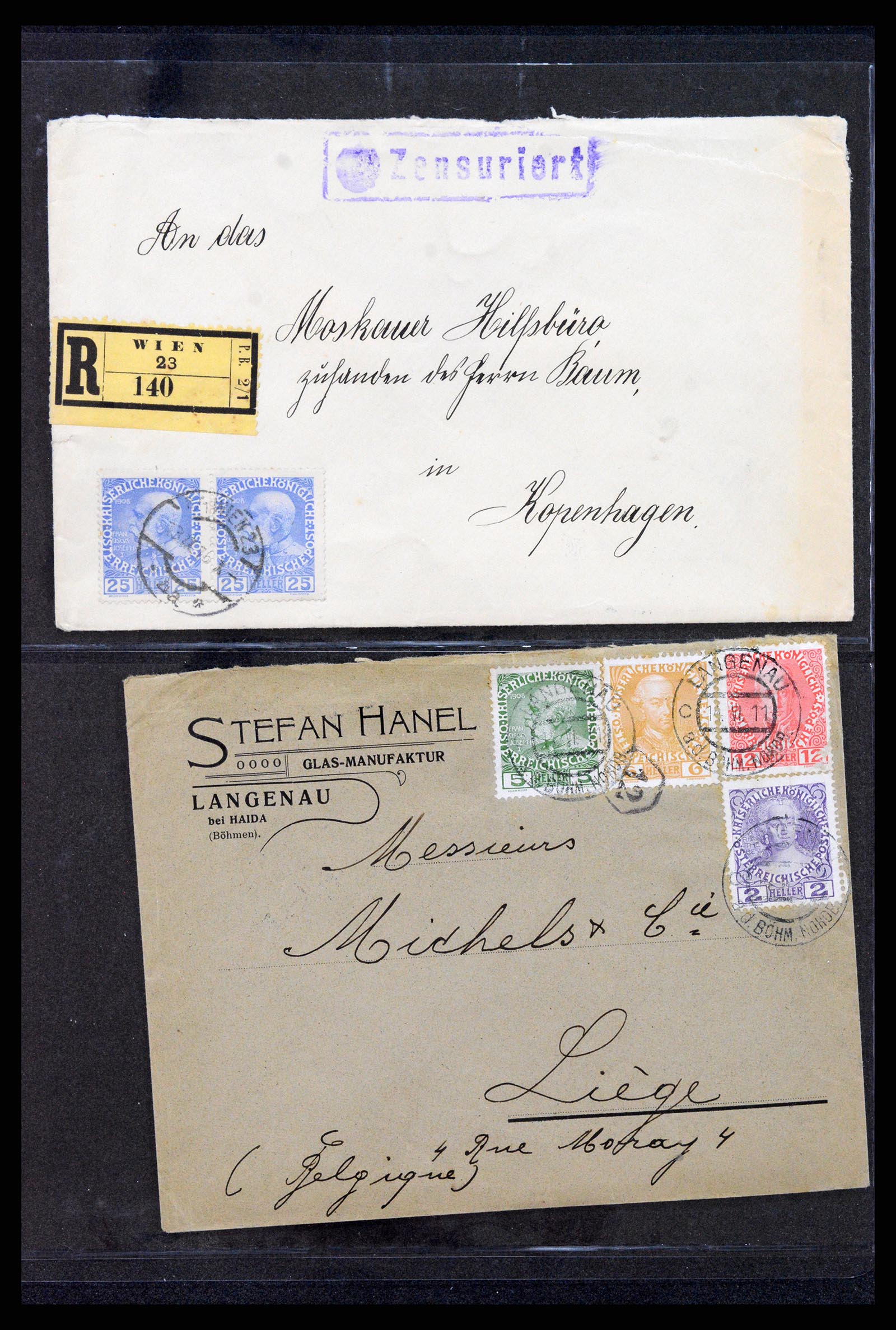 37894 004 - Postzegelverzameling 37894 Oostenrijk brieven 1896-1922.