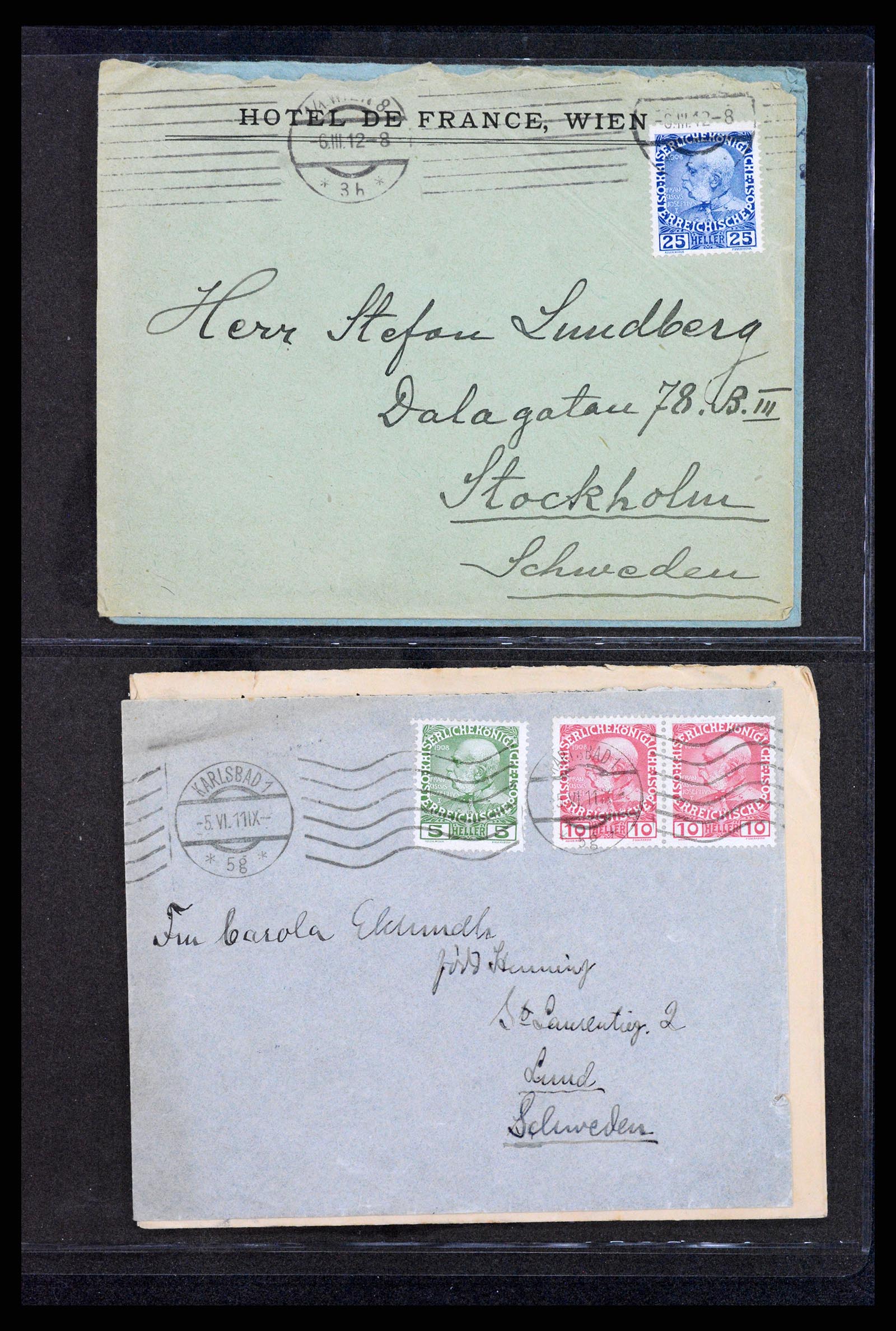 37894 006 - Postzegelverzameling 37894 Oostenrijk brieven 1896-1922.