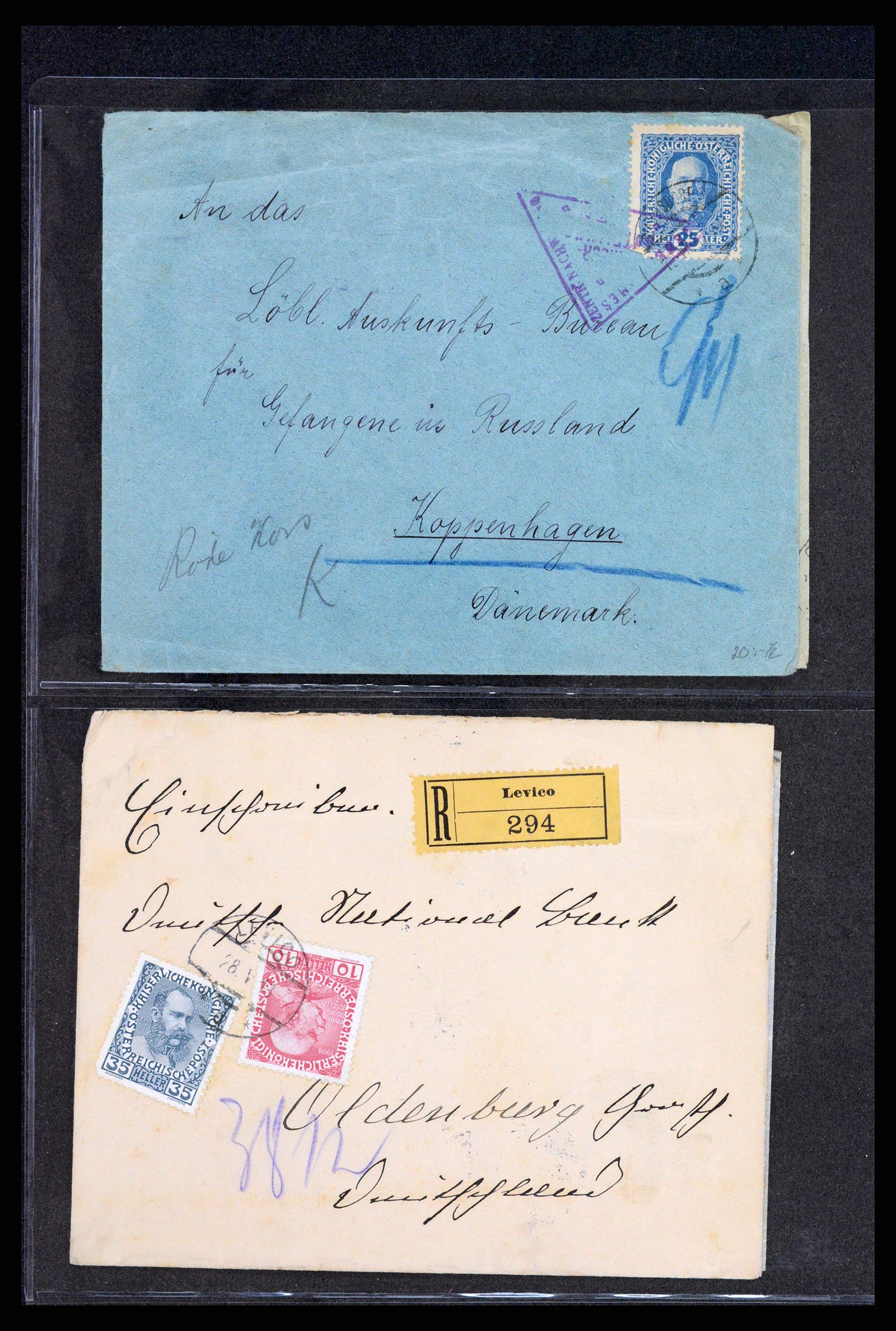 37894 007 - Stamp Collection 37894 Austria covers 1896-1922.