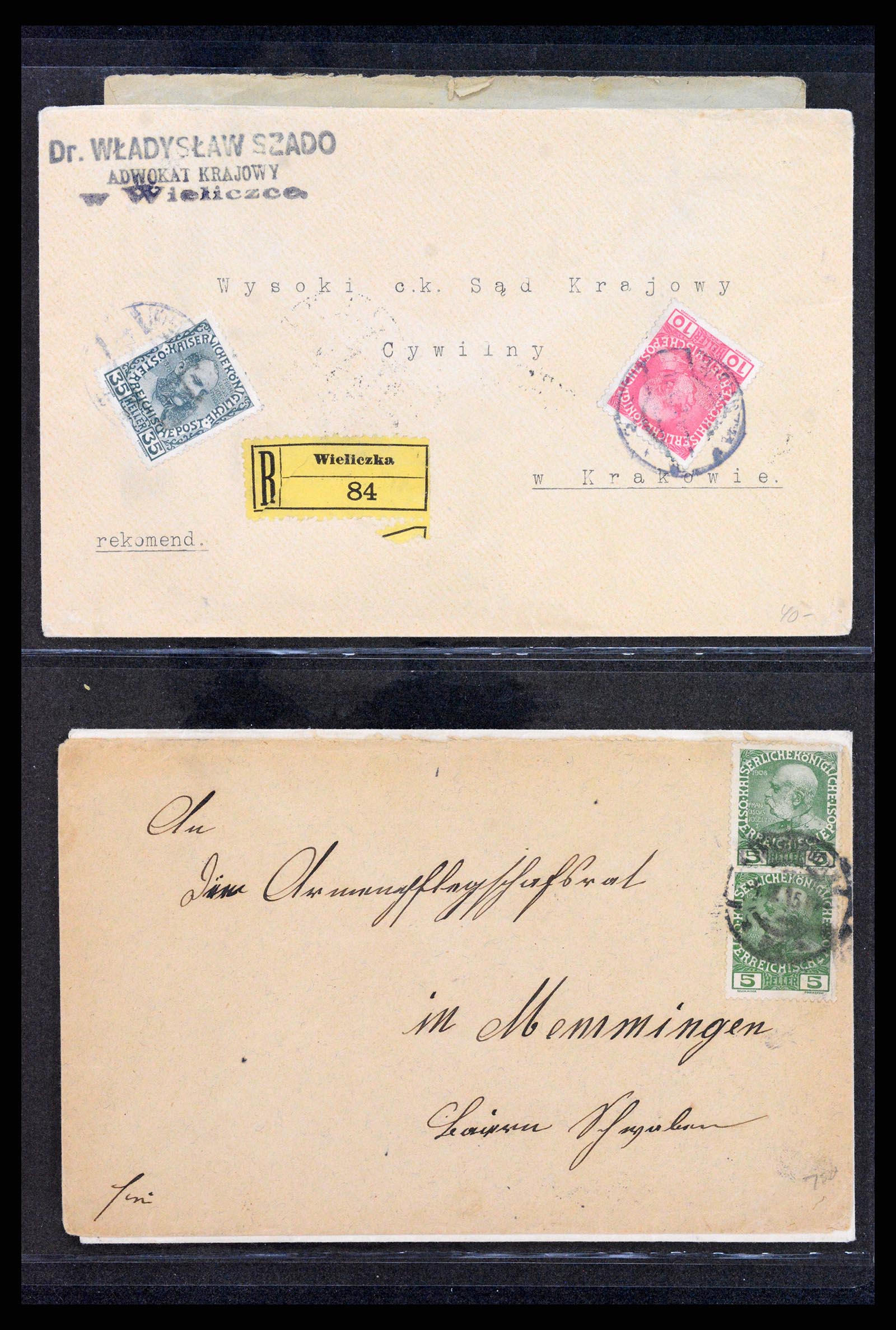 37894 008 - Stamp Collection 37894 Austria covers 1896-1922.