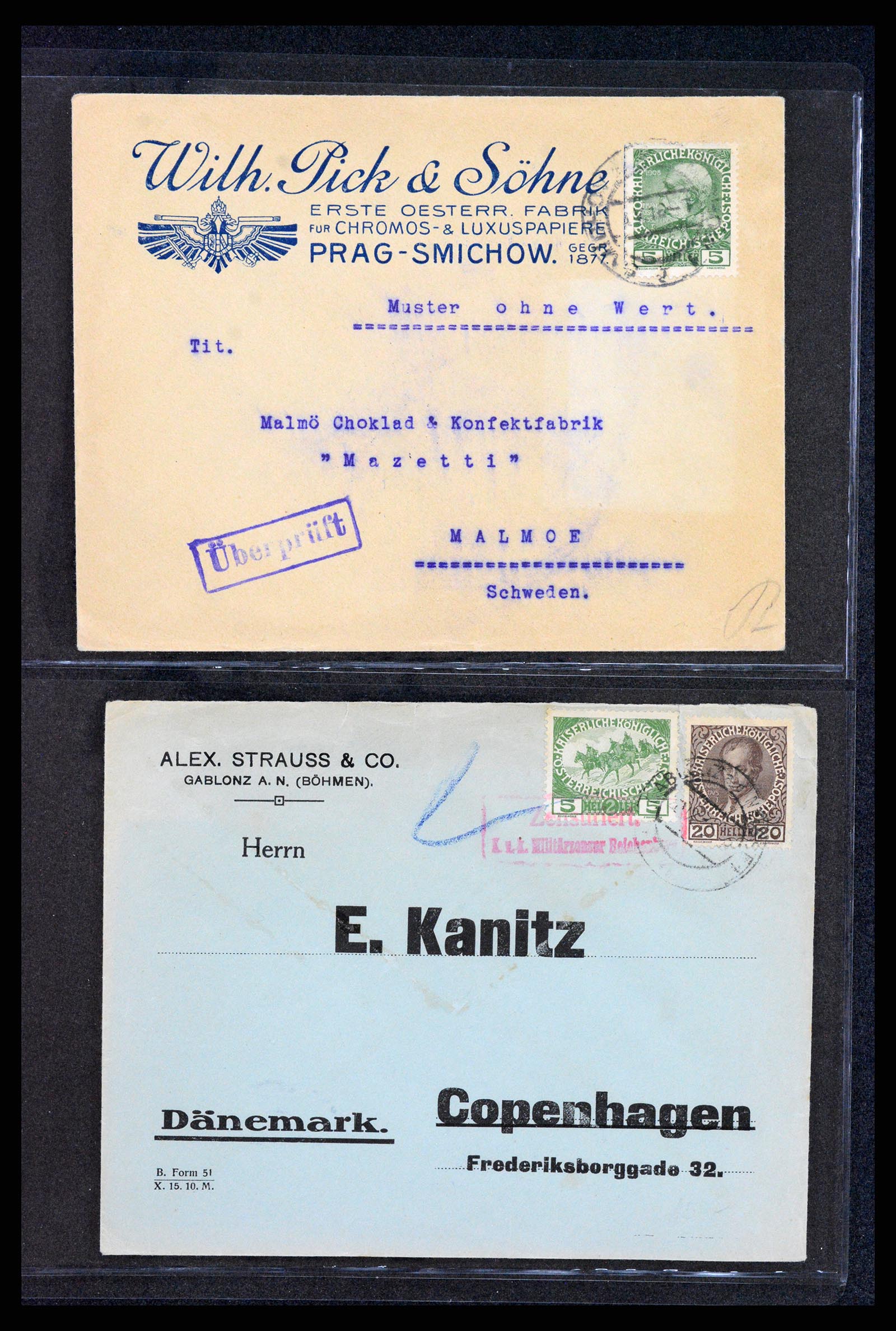 37894 011 - Stamp Collection 37894 Austria covers 1896-1922.