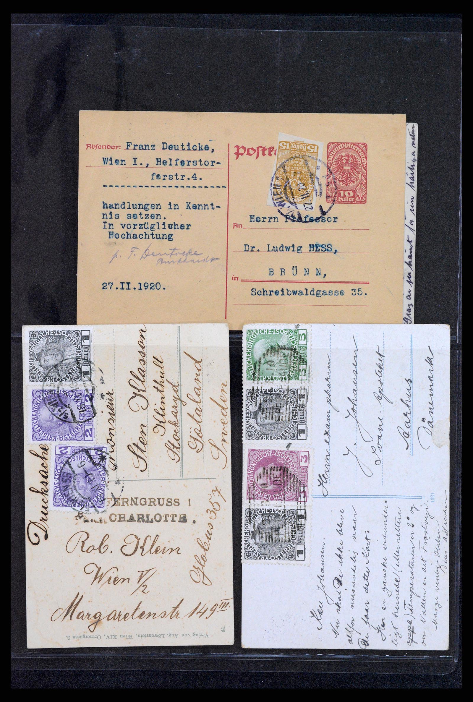 37894 013 - Postzegelverzameling 37894 Oostenrijk brieven 1896-1922.