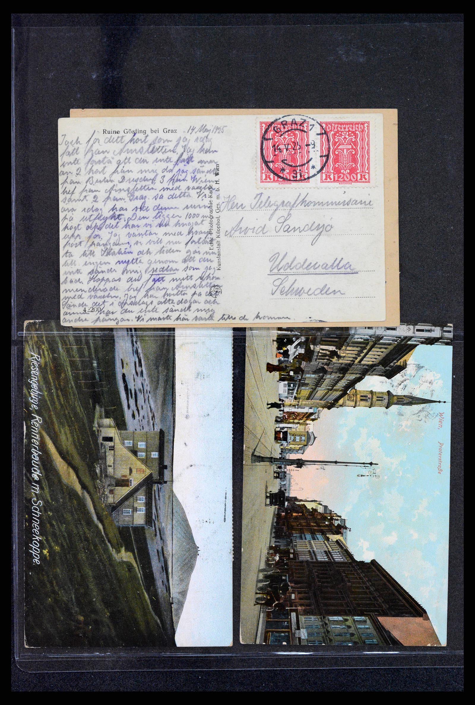 37894 014 - Postzegelverzameling 37894 Oostenrijk brieven 1896-1922.