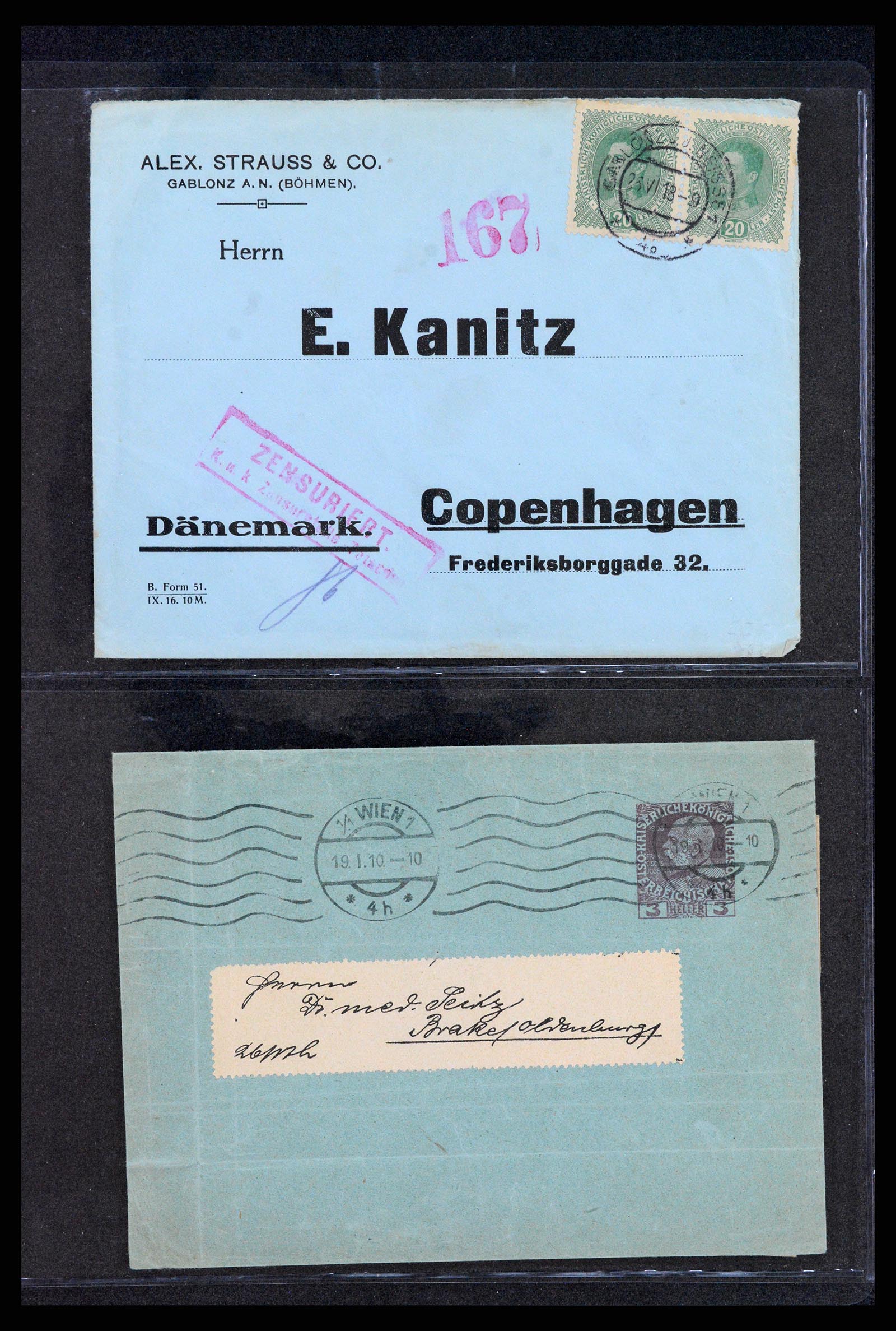 37894 015 - Postzegelverzameling 37894 Oostenrijk brieven 1896-1922.
