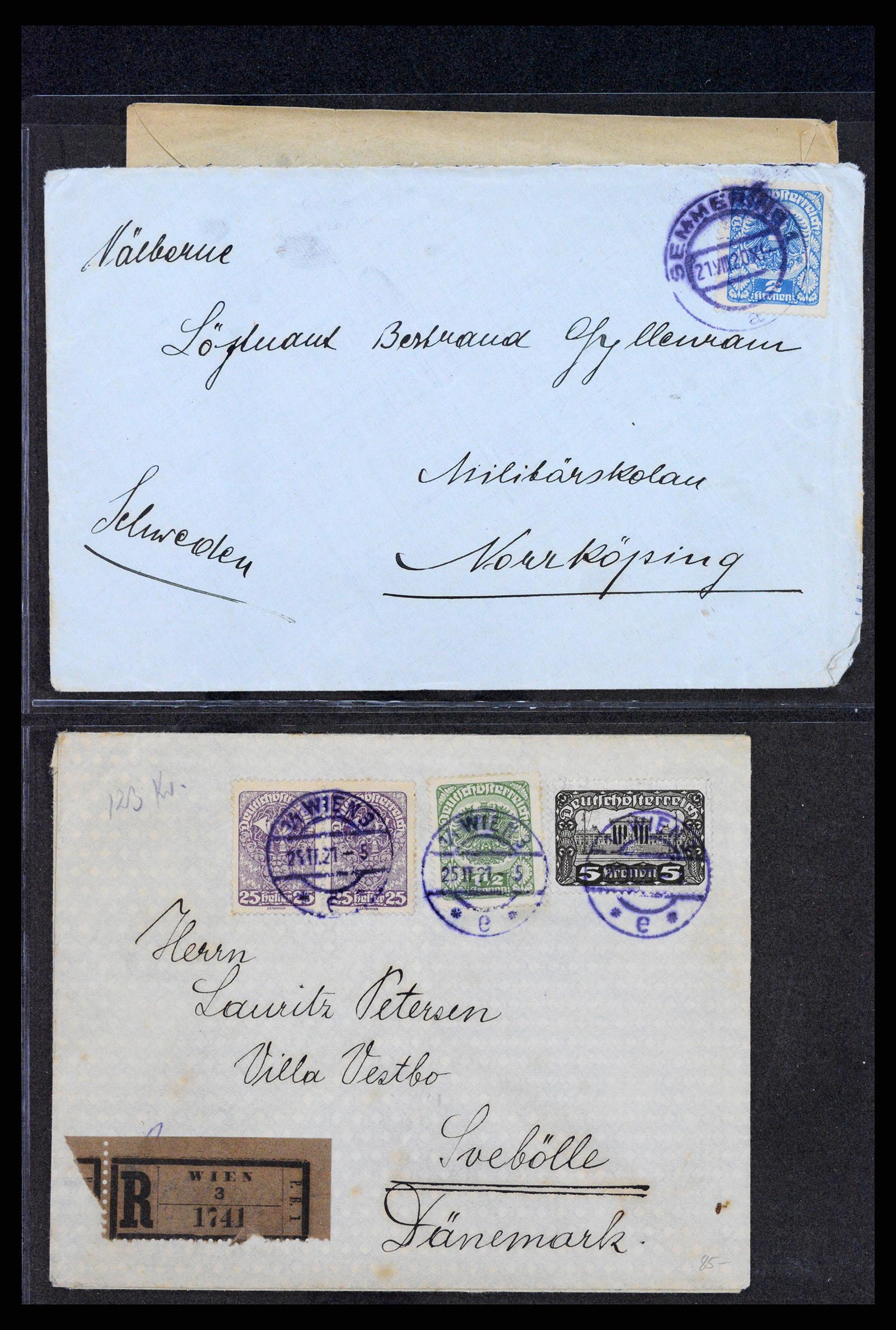 37894 020 - Stamp Collection 37894 Austria covers 1896-1922.