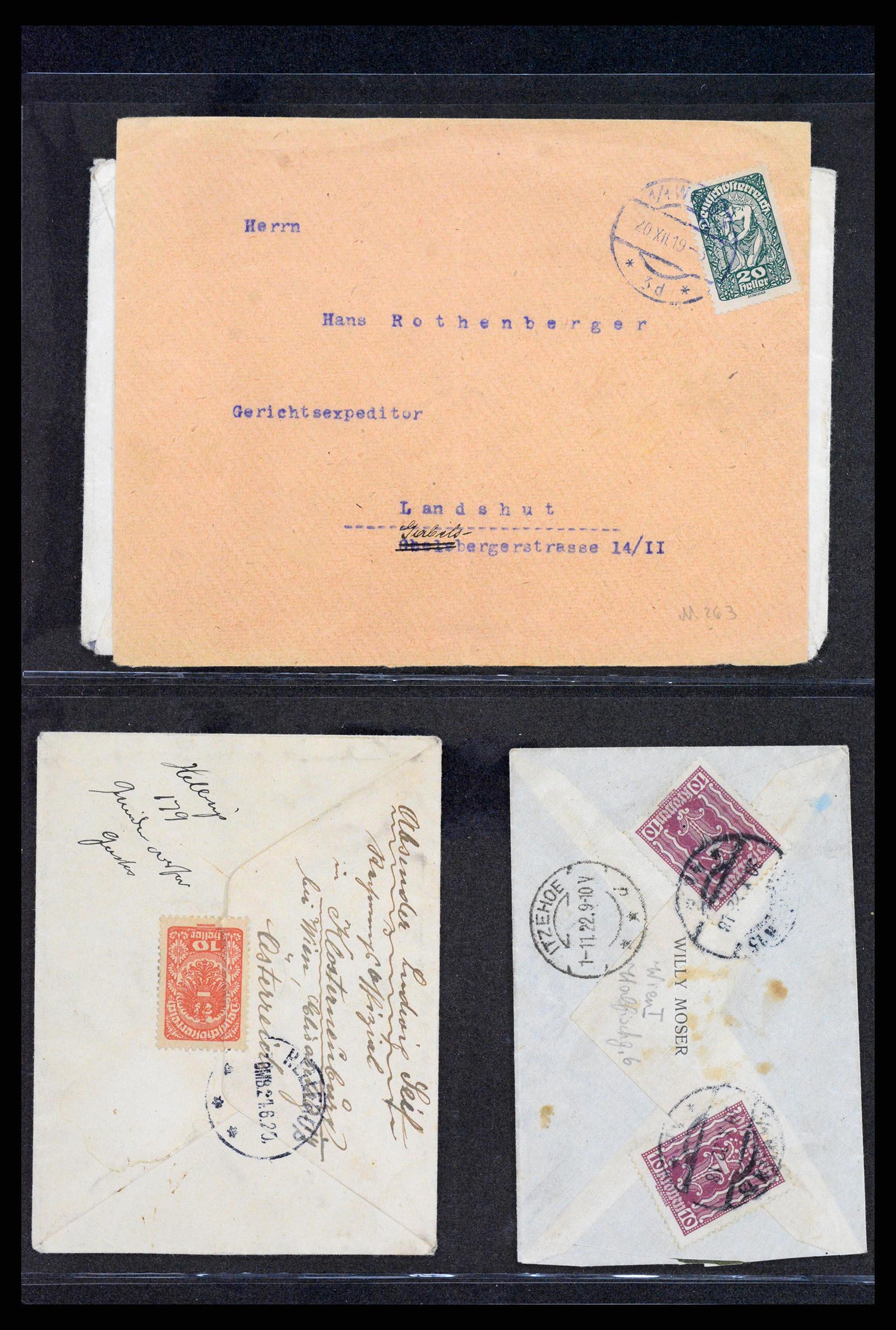 37894 022 - Postzegelverzameling 37894 Oostenrijk brieven 1896-1922.