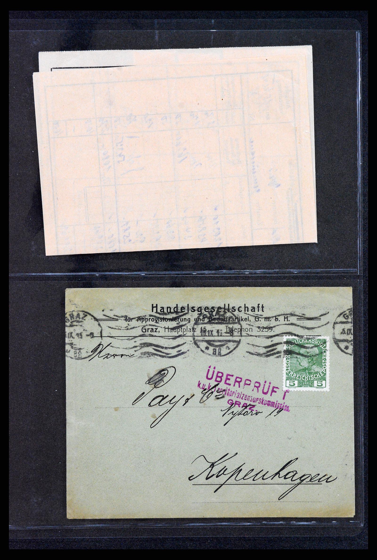 37894 023 - Postzegelverzameling 37894 Oostenrijk brieven 1896-1922.