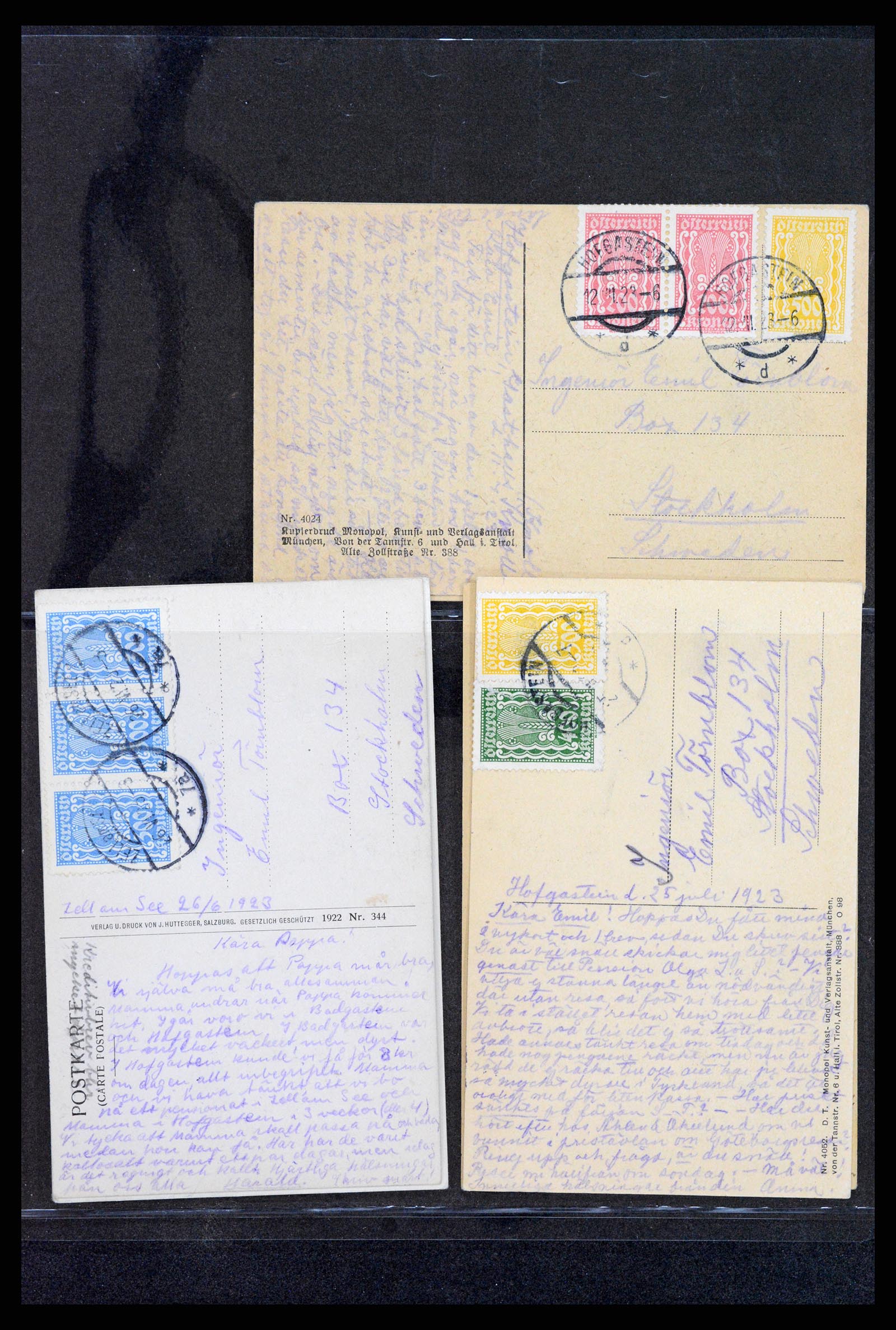 37894 025 - Stamp Collection 37894 Austria covers 1896-1922.