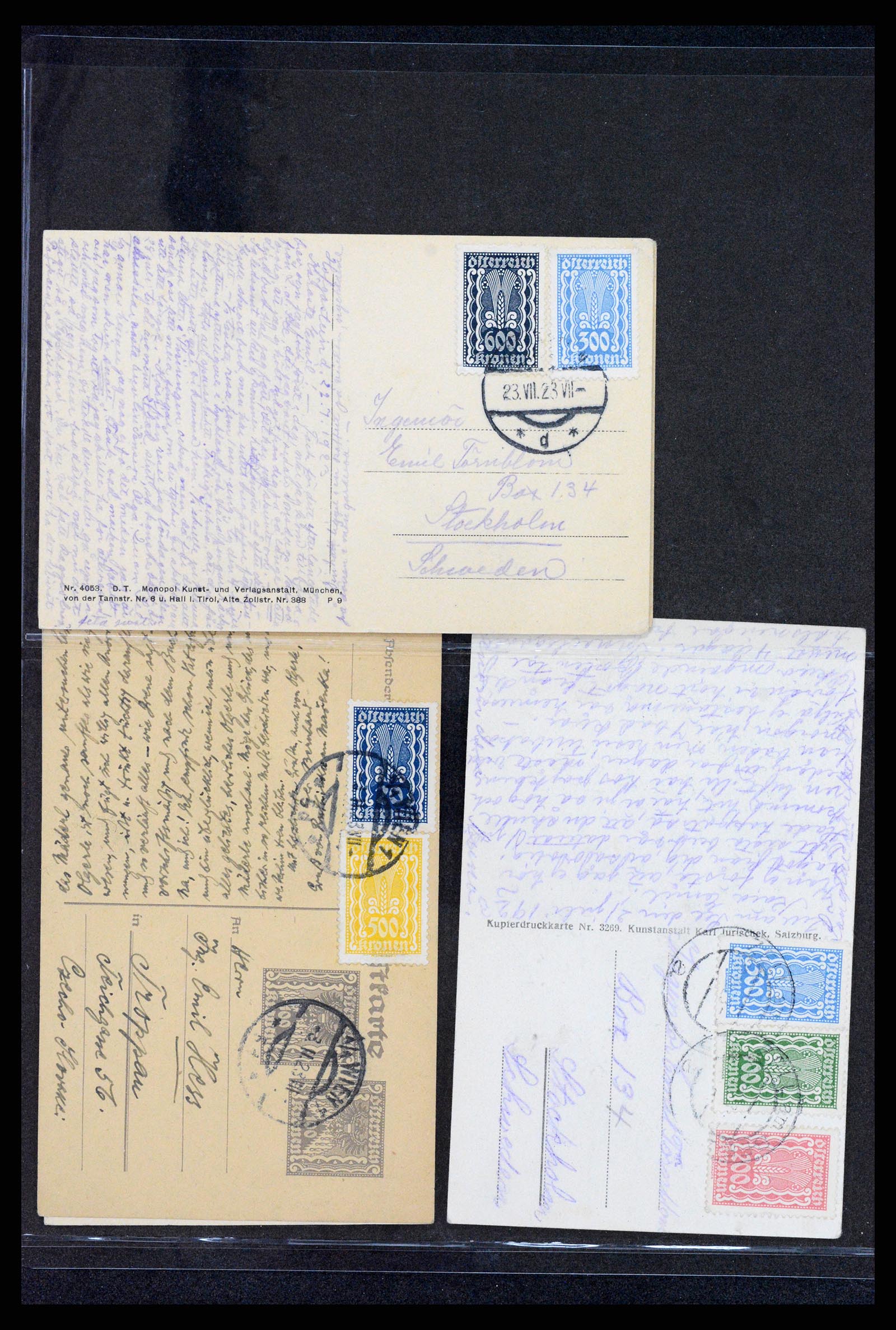 37894 026 - Postzegelverzameling 37894 Oostenrijk brieven 1896-1922.