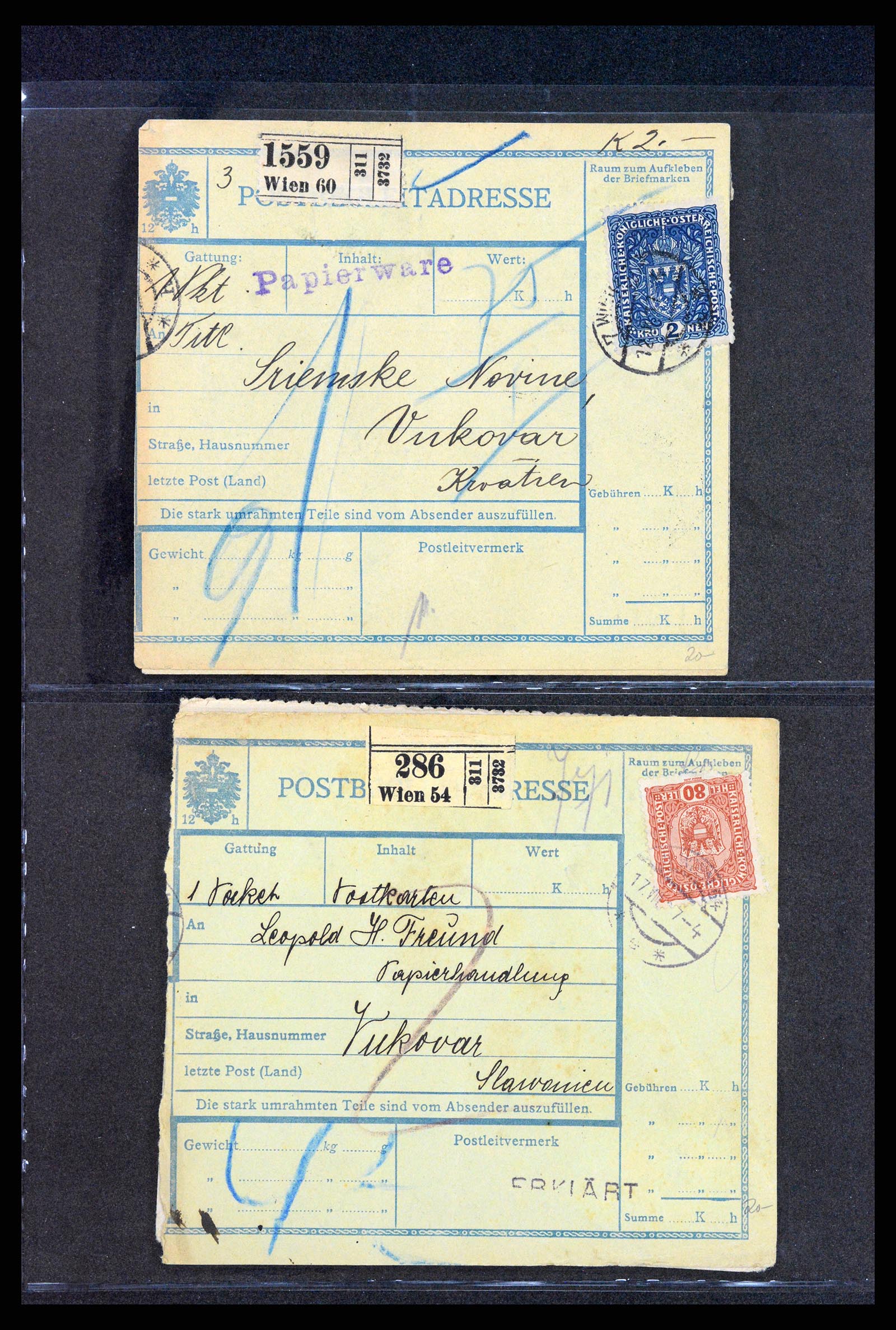37894 027 - Stamp Collection 37894 Austria covers 1896-1922.