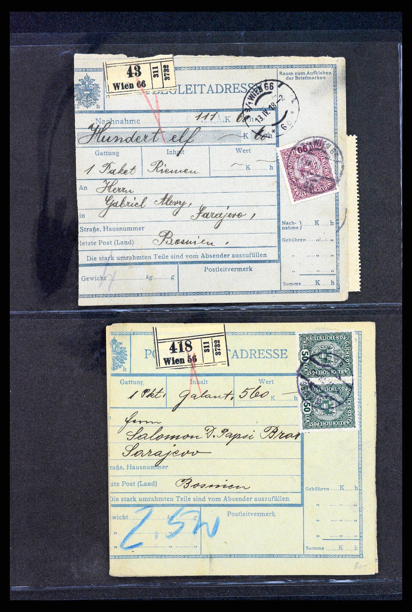 37894 029 - Postzegelverzameling 37894 Oostenrijk brieven 1896-1922.