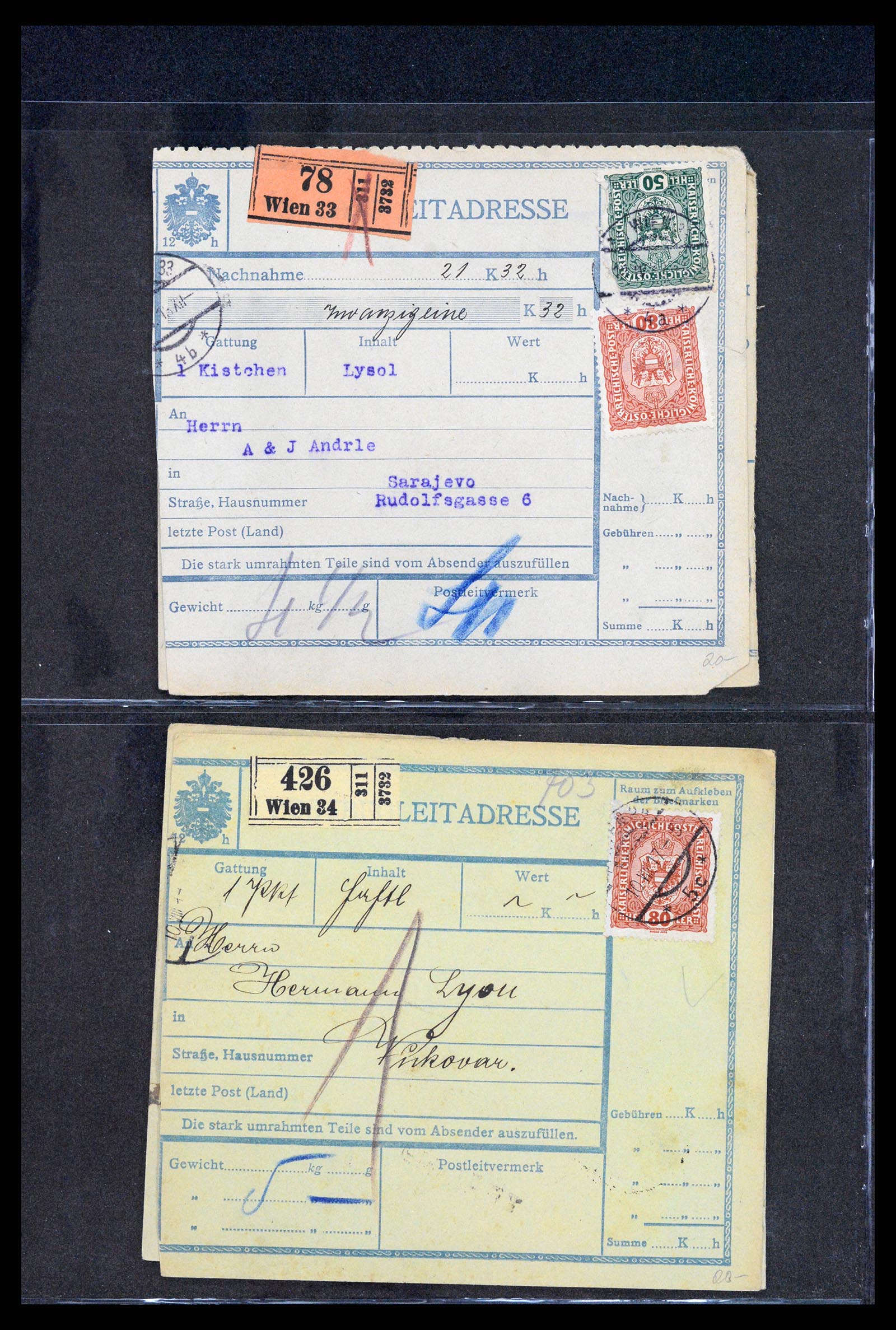37894 032 - Stamp Collection 37894 Austria covers 1896-1922.