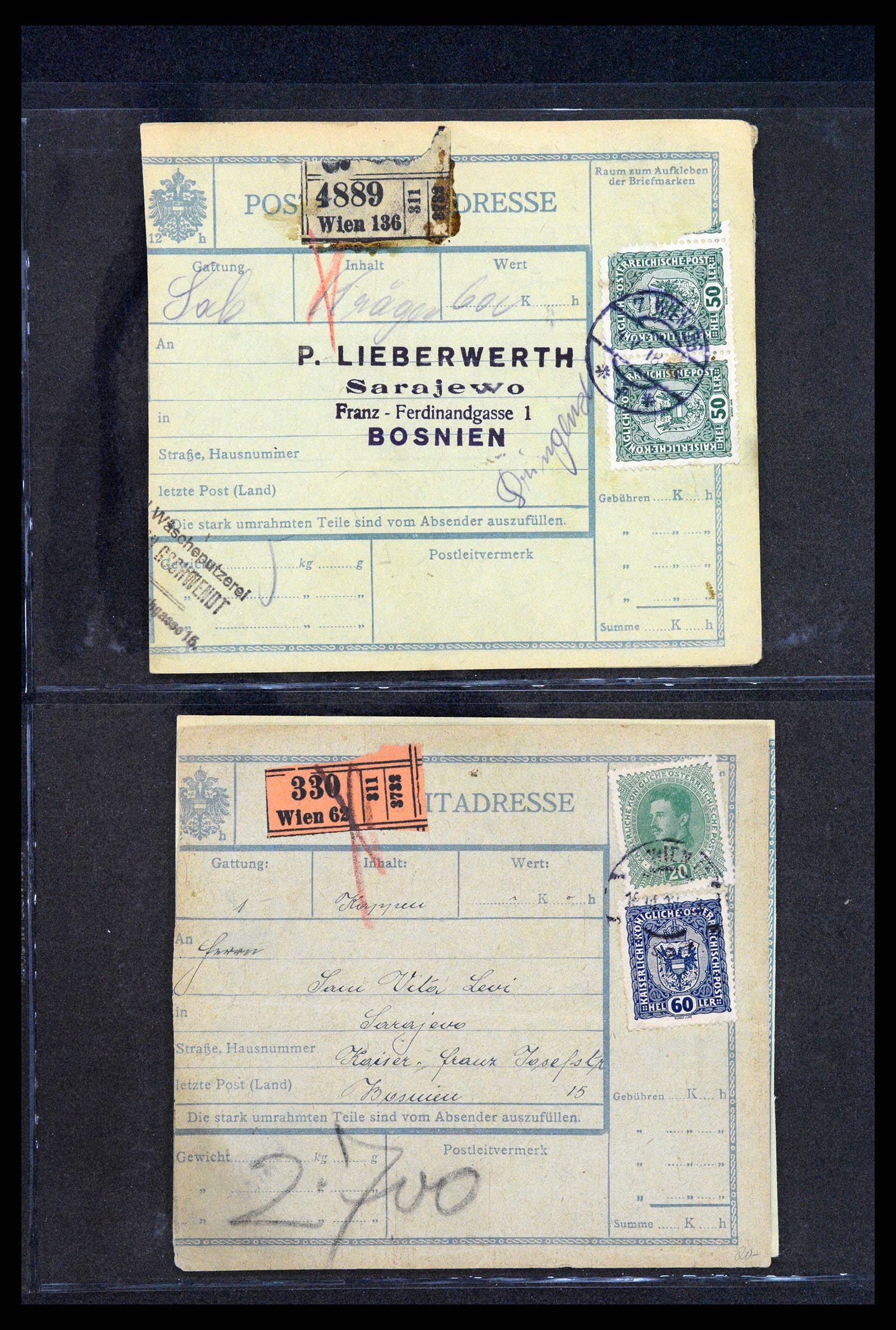 37894 033 - Postzegelverzameling 37894 Oostenrijk brieven 1896-1922.