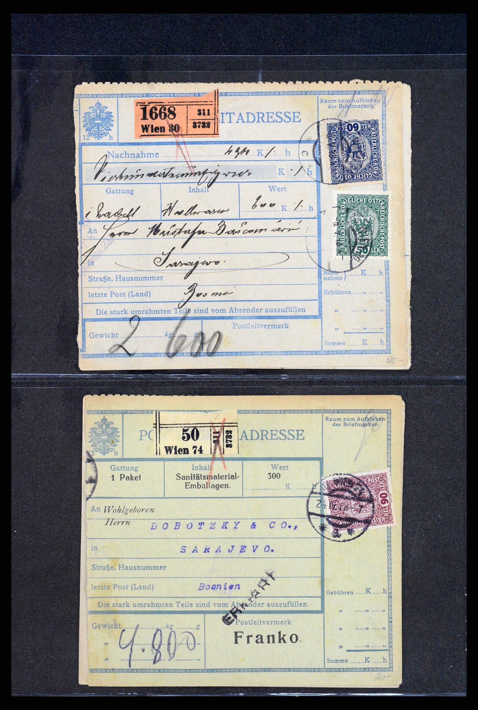 37894 036 - Stamp Collection 37894 Austria covers 1896-1922.