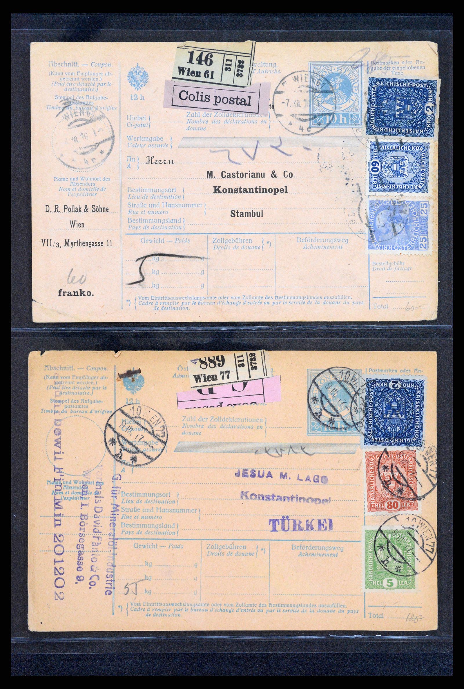 37894 037 - Postzegelverzameling 37894 Oostenrijk brieven 1896-1922.