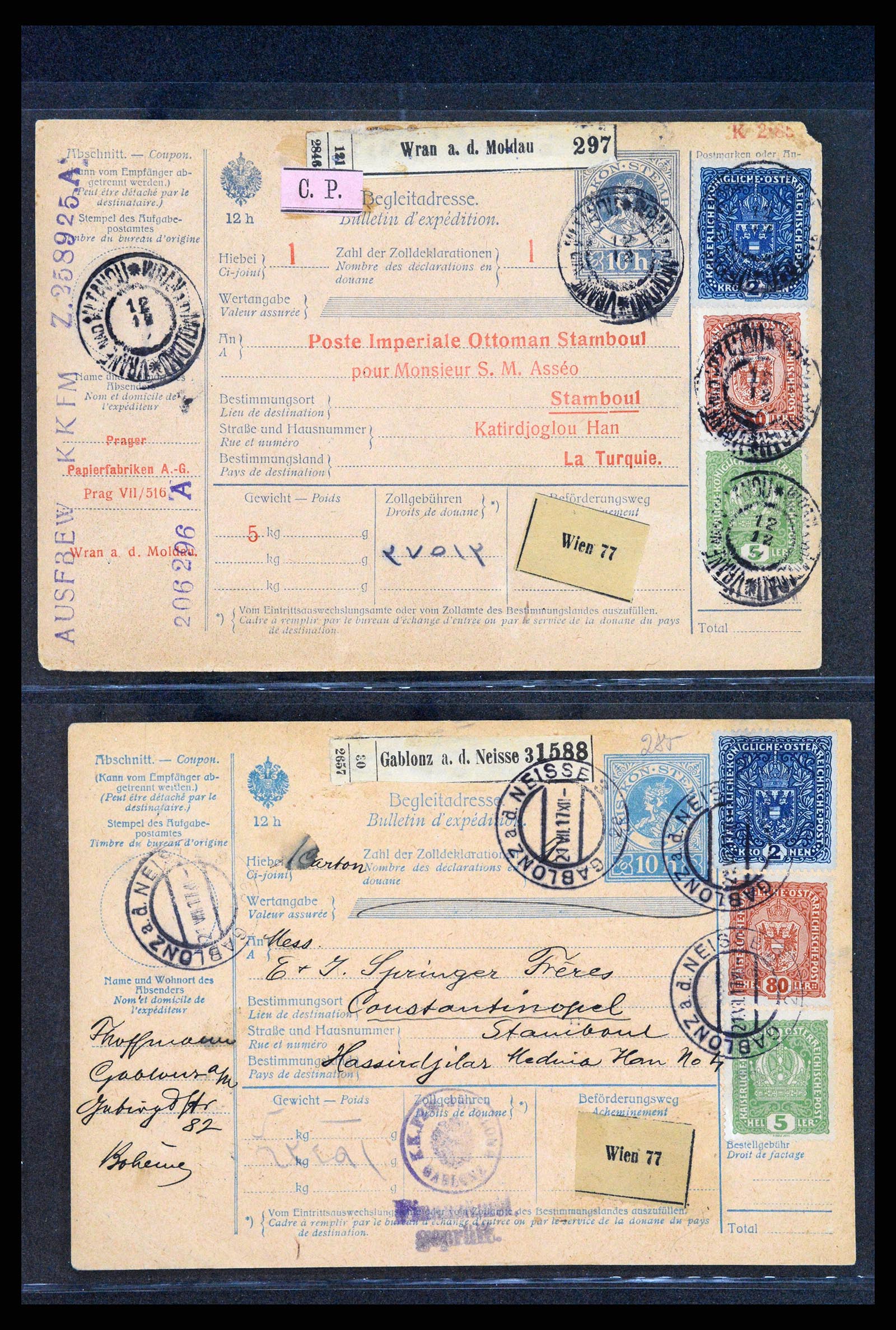 37894 043 - Stamp Collection 37894 Austria covers 1896-1922.