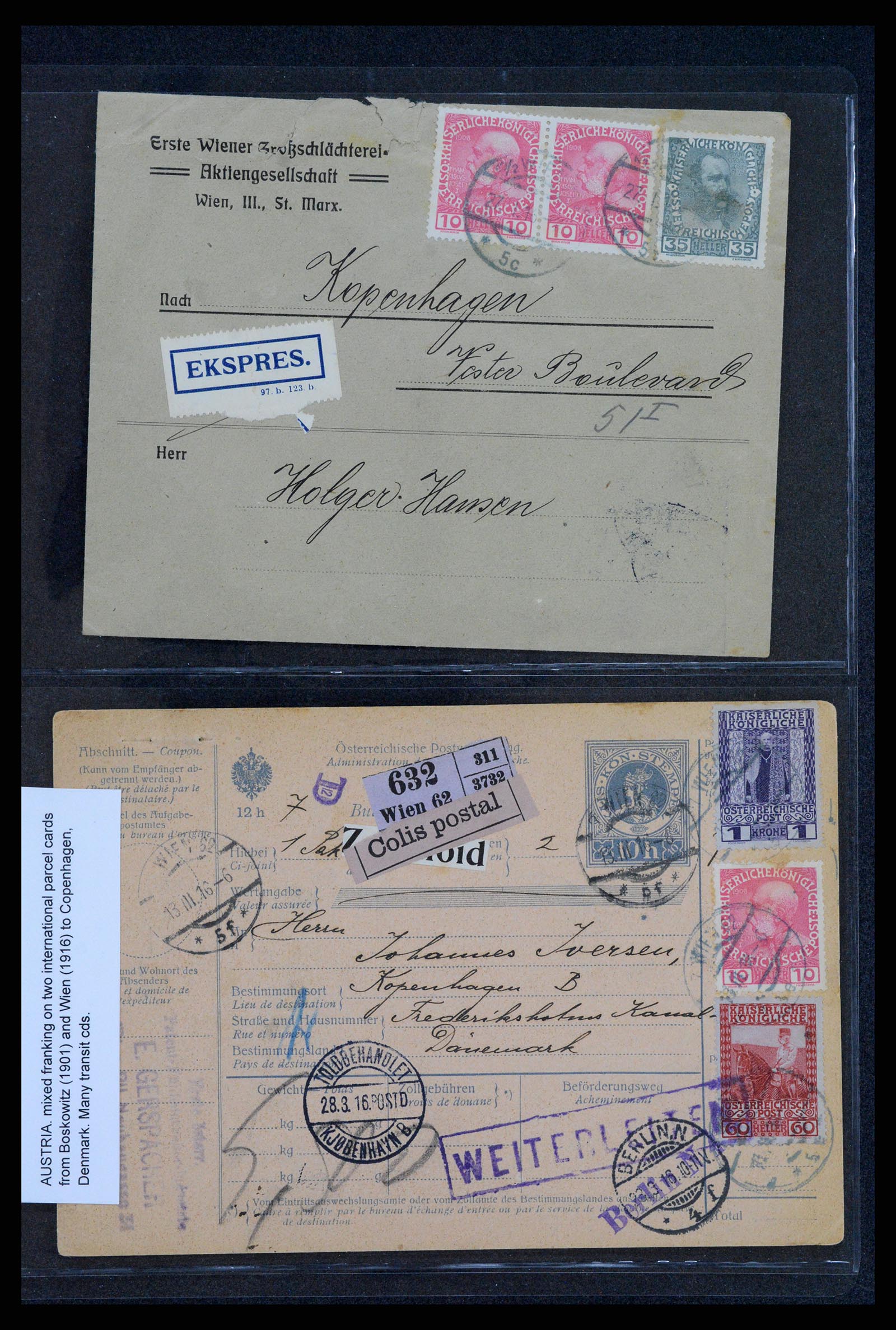 37894 049 - Postzegelverzameling 37894 Oostenrijk brieven 1896-1922.