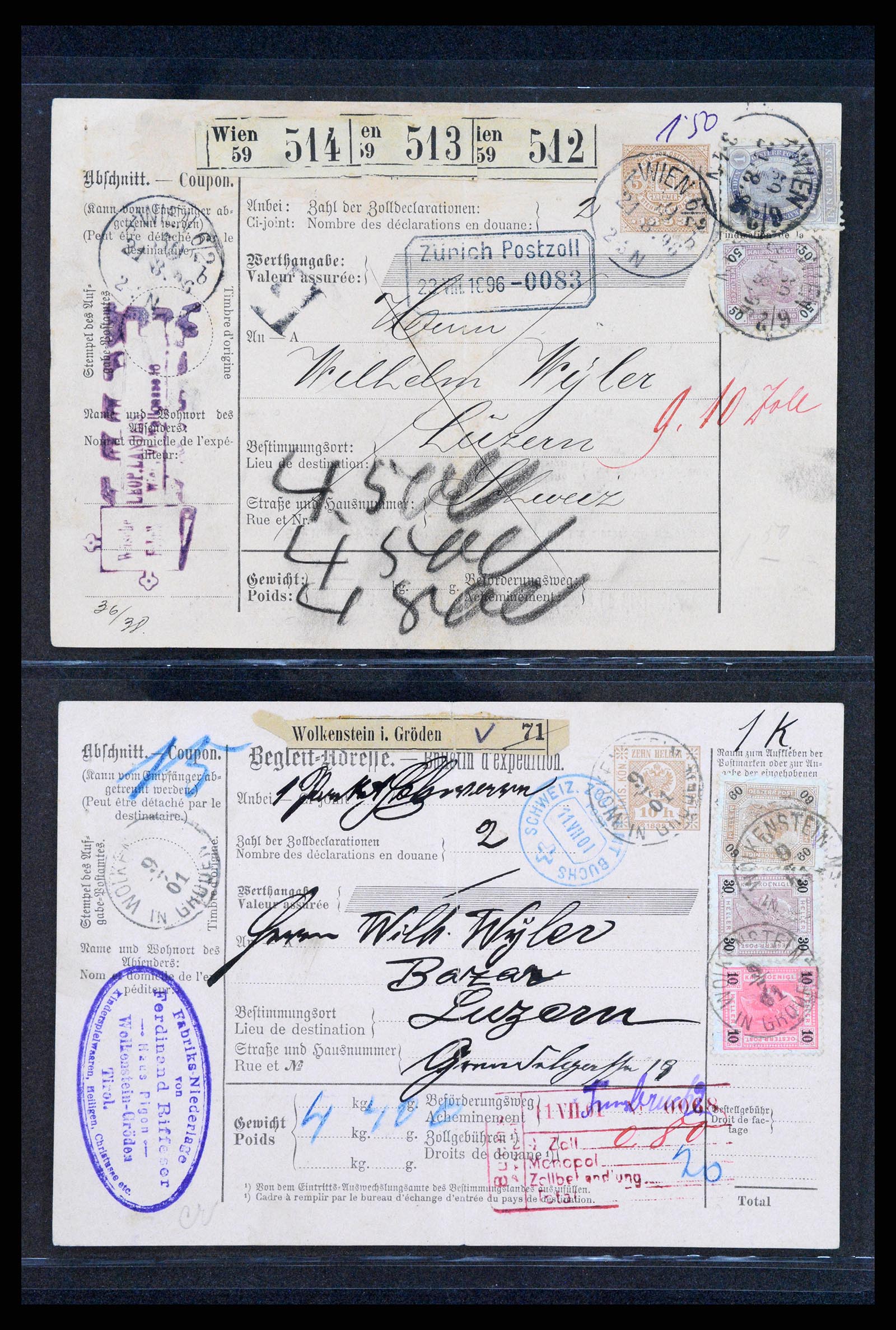 37894 051 - Postzegelverzameling 37894 Oostenrijk brieven 1896-1922.