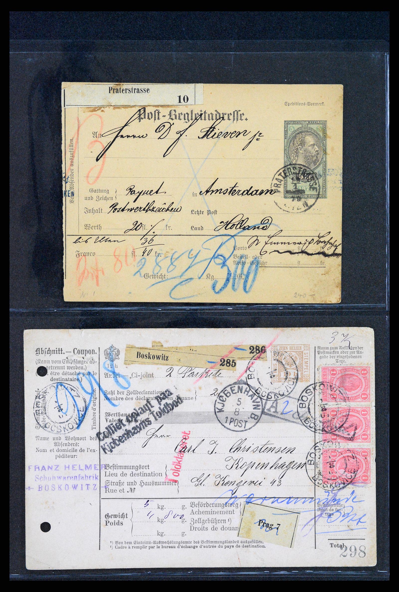 37894 055 - Postzegelverzameling 37894 Oostenrijk brieven 1896-1922.