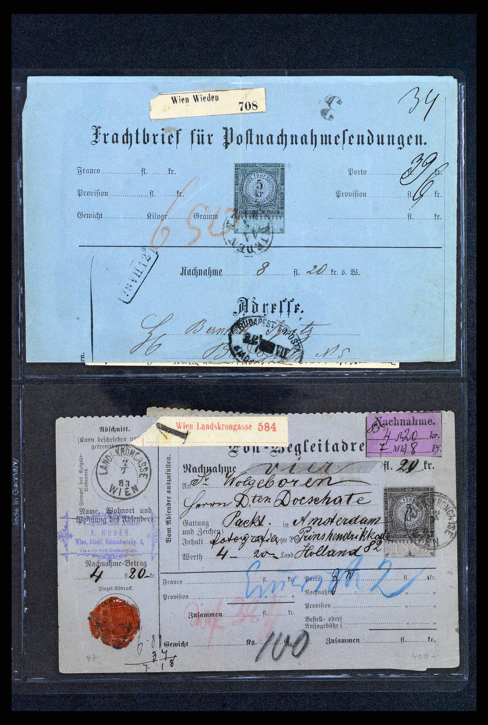 37894 057 - Postzegelverzameling 37894 Oostenrijk brieven 1896-1922.