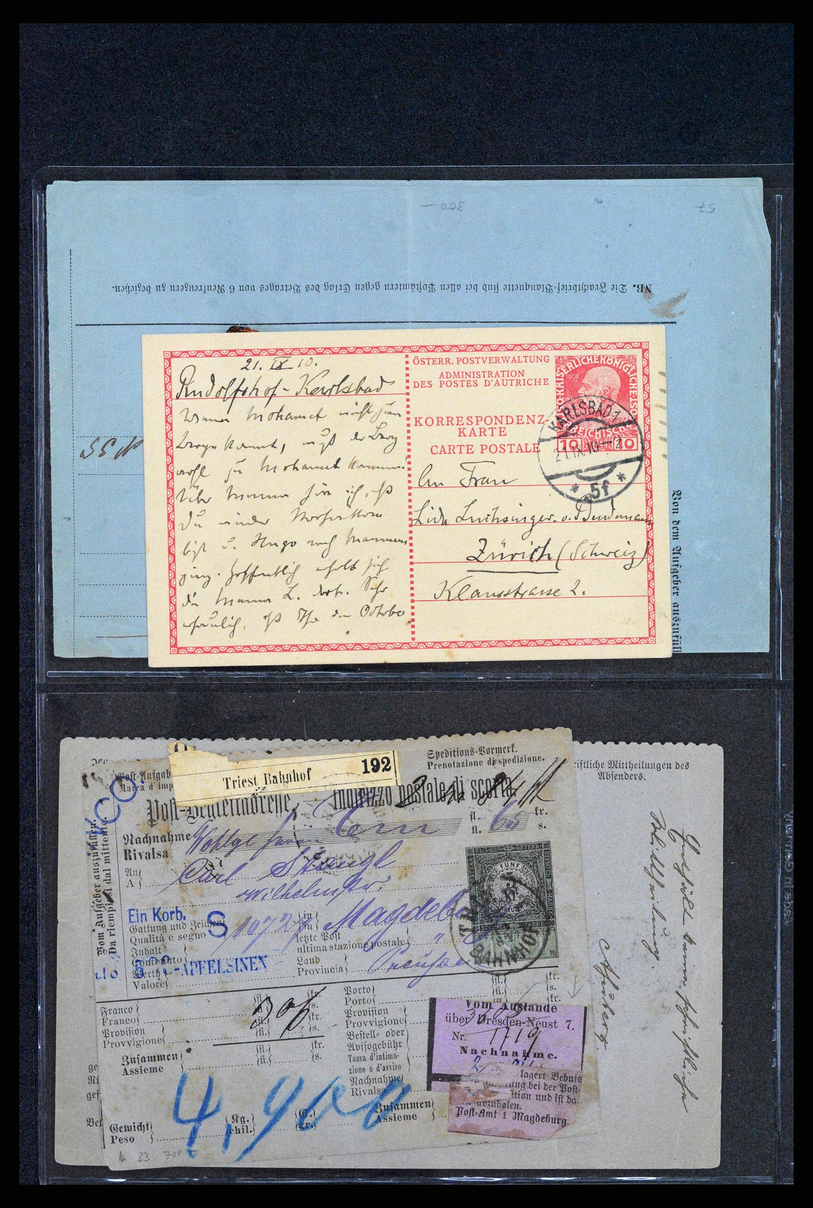 37894 058 - Postzegelverzameling 37894 Oostenrijk brieven 1896-1922.