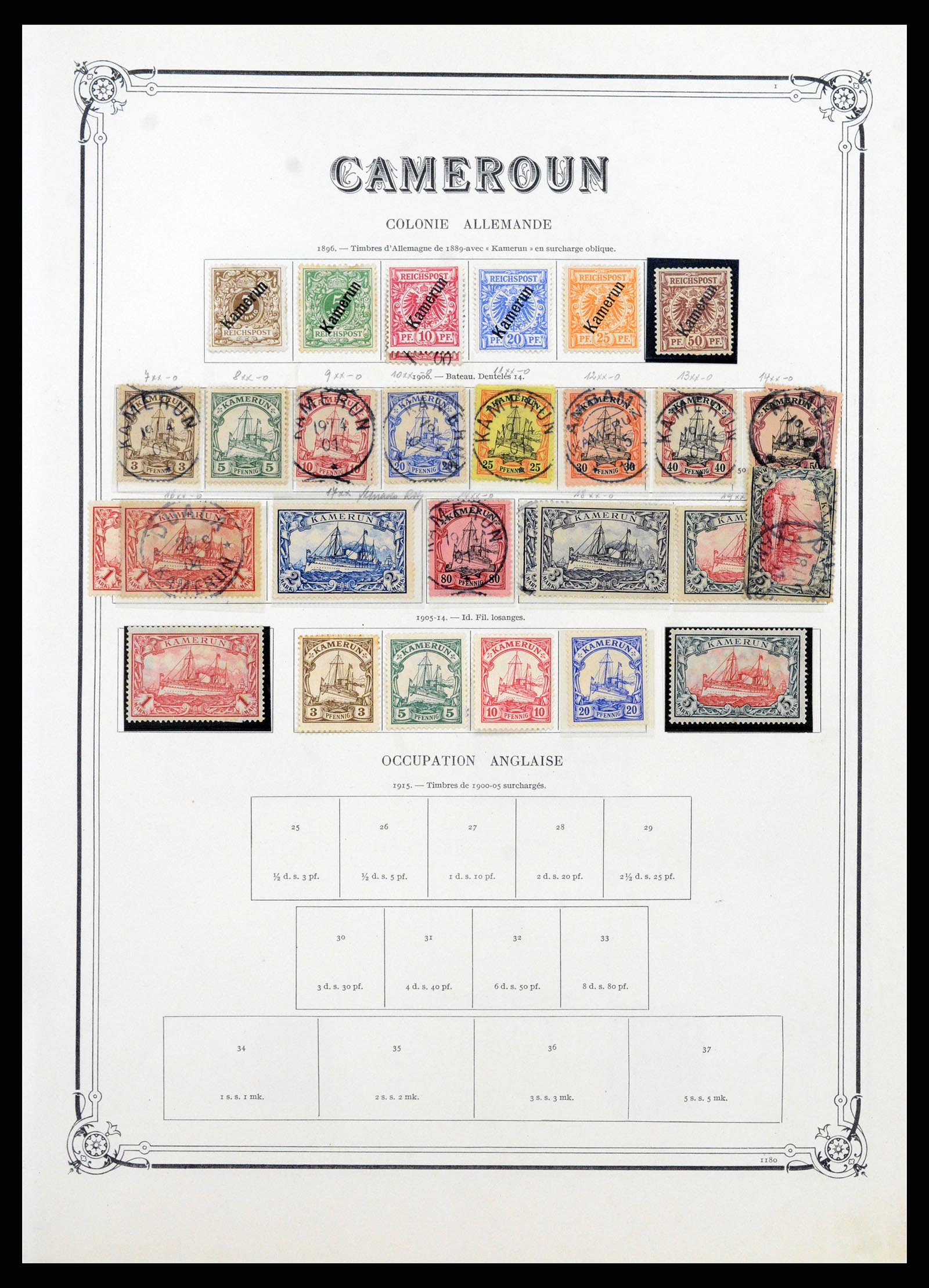 37900 011 - Postzegelverzameling 37900 Duitse koloniën 1884-1918.