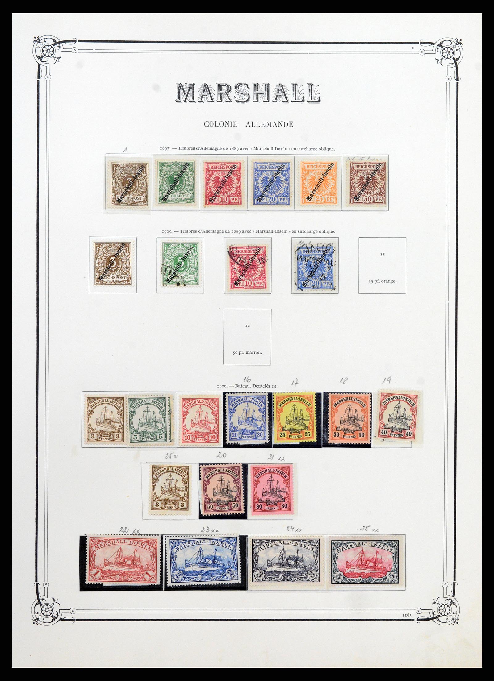 37900 016 - Postzegelverzameling 37900 Duitse koloniën 1884-1918.