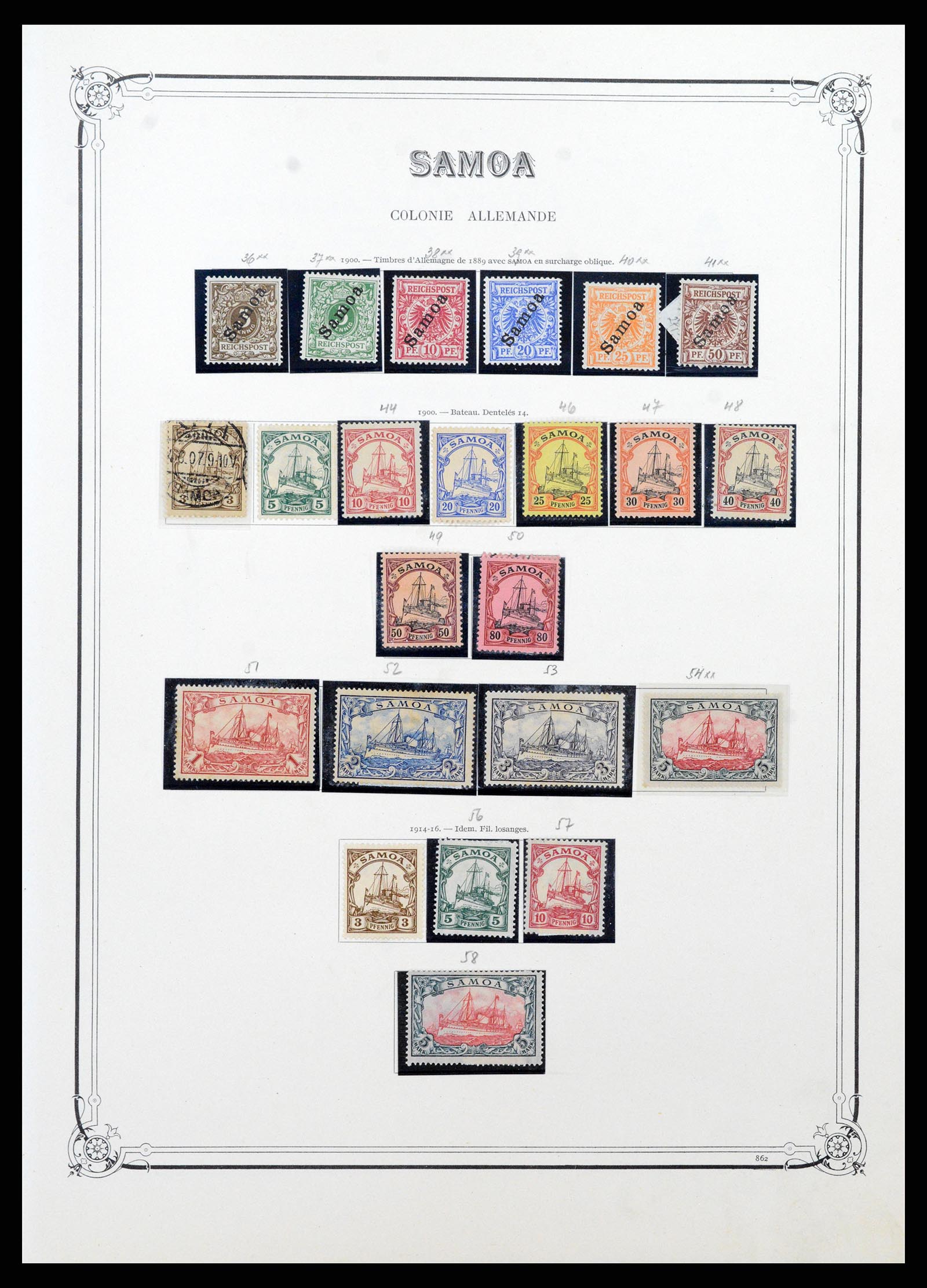 37900 018 - Postzegelverzameling 37900 Duitse koloniën 1884-1918.