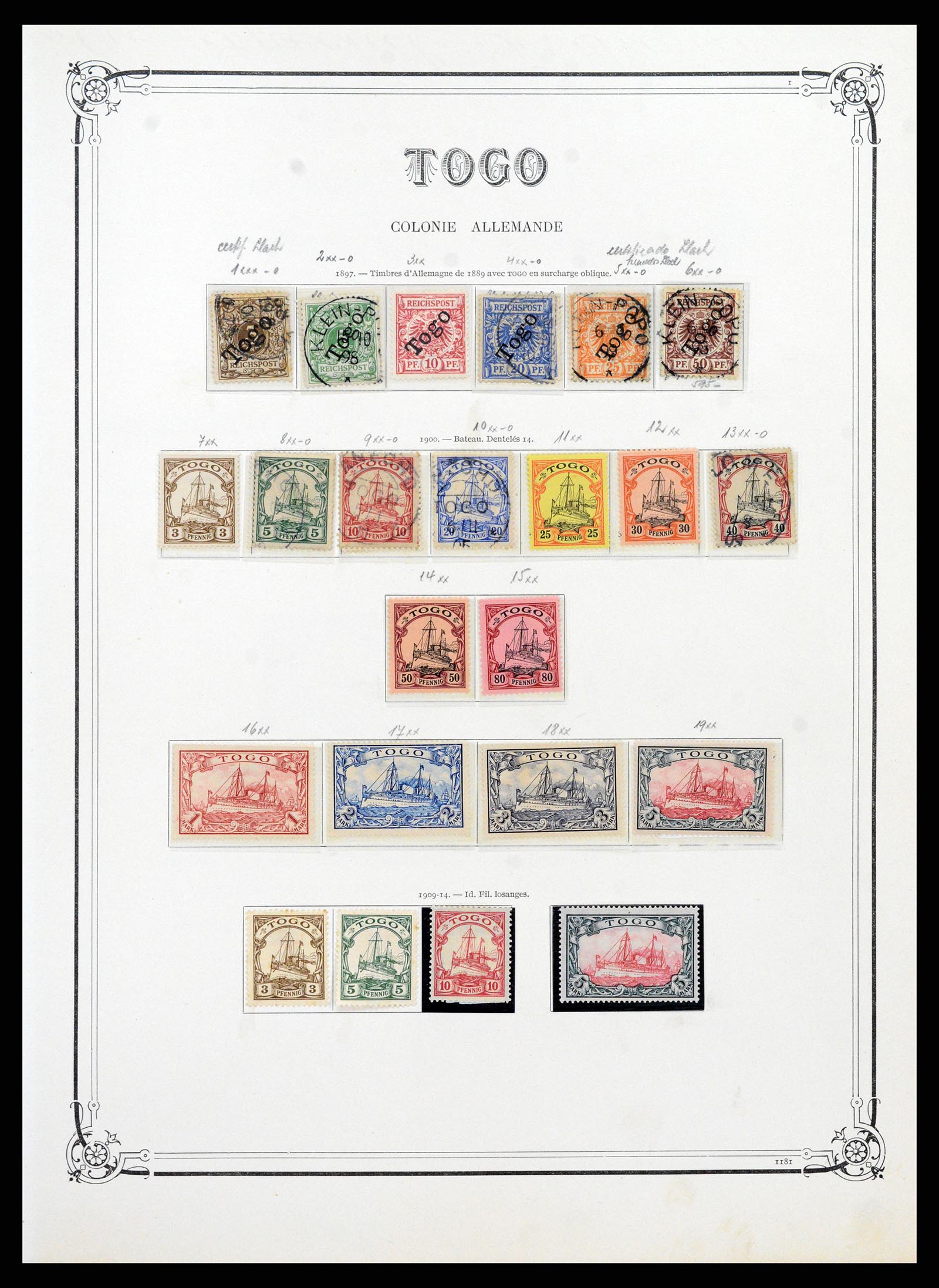 37900 020 - Postzegelverzameling 37900 Duitse koloniën 1884-1918.