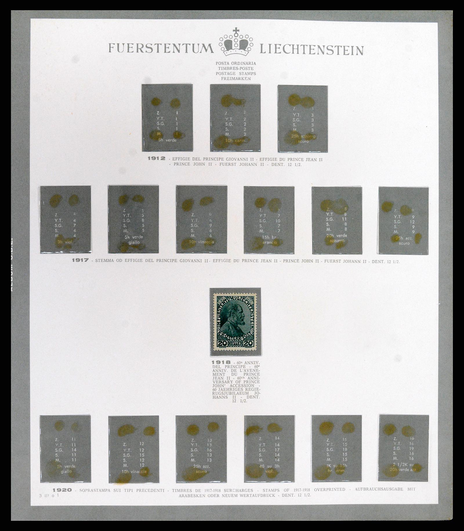 37903 001 - Stamp Collection 37903 Liechtenstein 1918-1961.