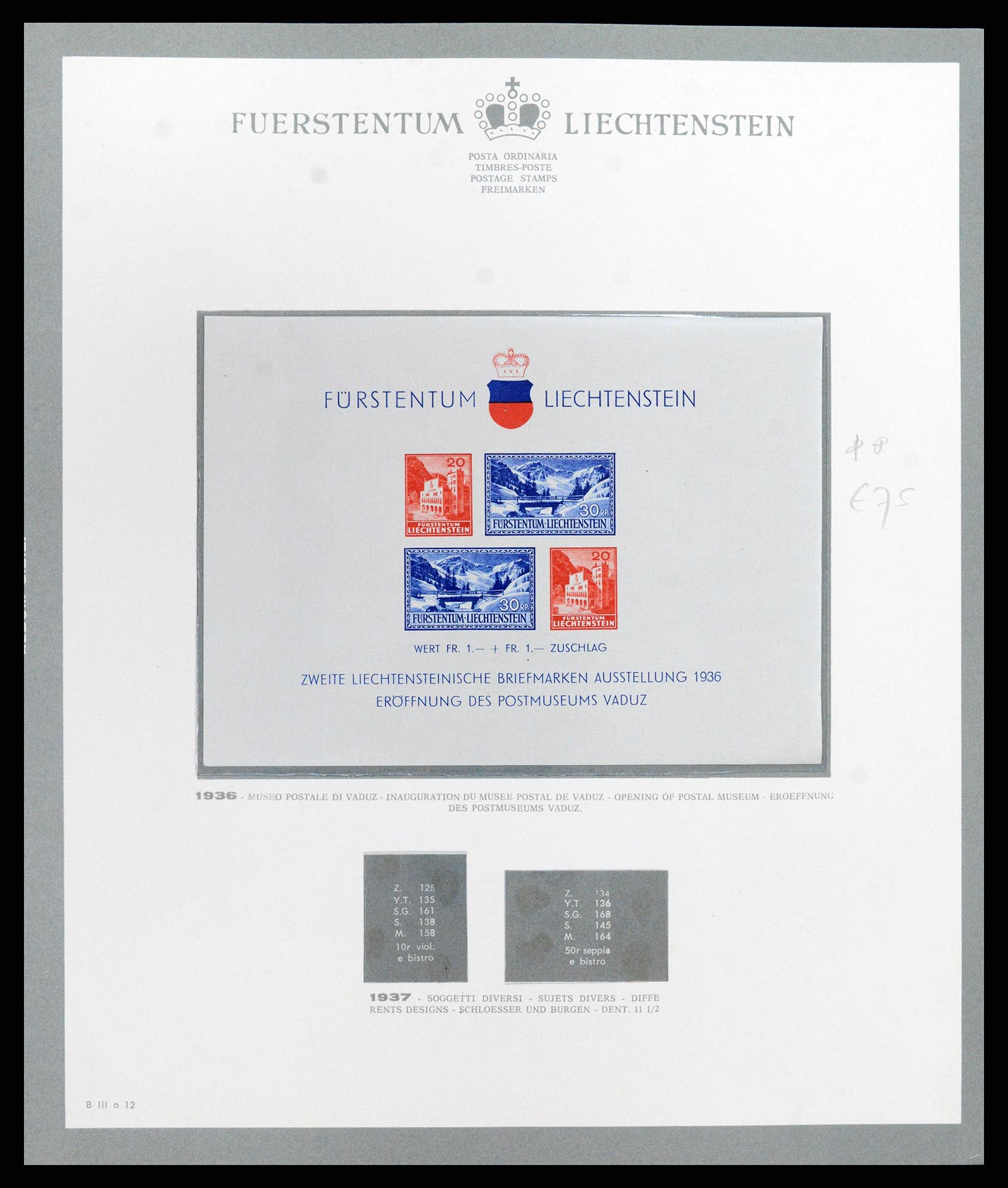 37903 014 - Stamp Collection 37903 Liechtenstein 1918-1961.