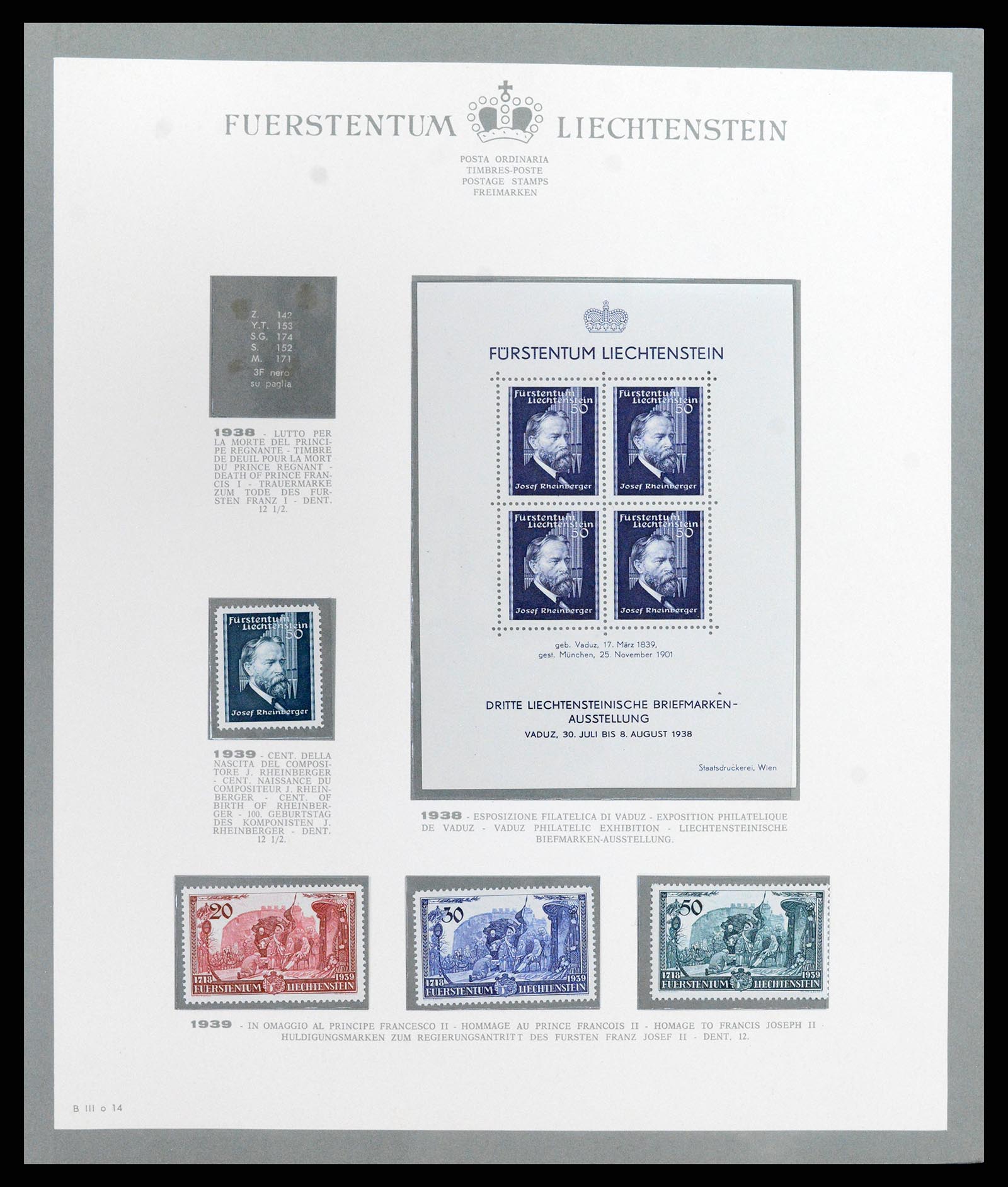 37903 016 - Stamp Collection 37903 Liechtenstein 1918-1961.
