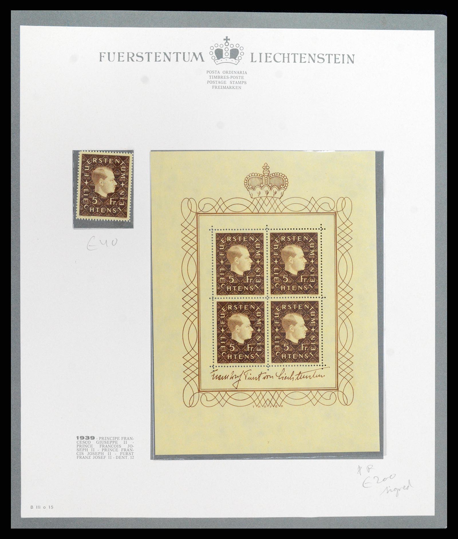 37903 017 - Stamp Collection 37903 Liechtenstein 1918-1961.